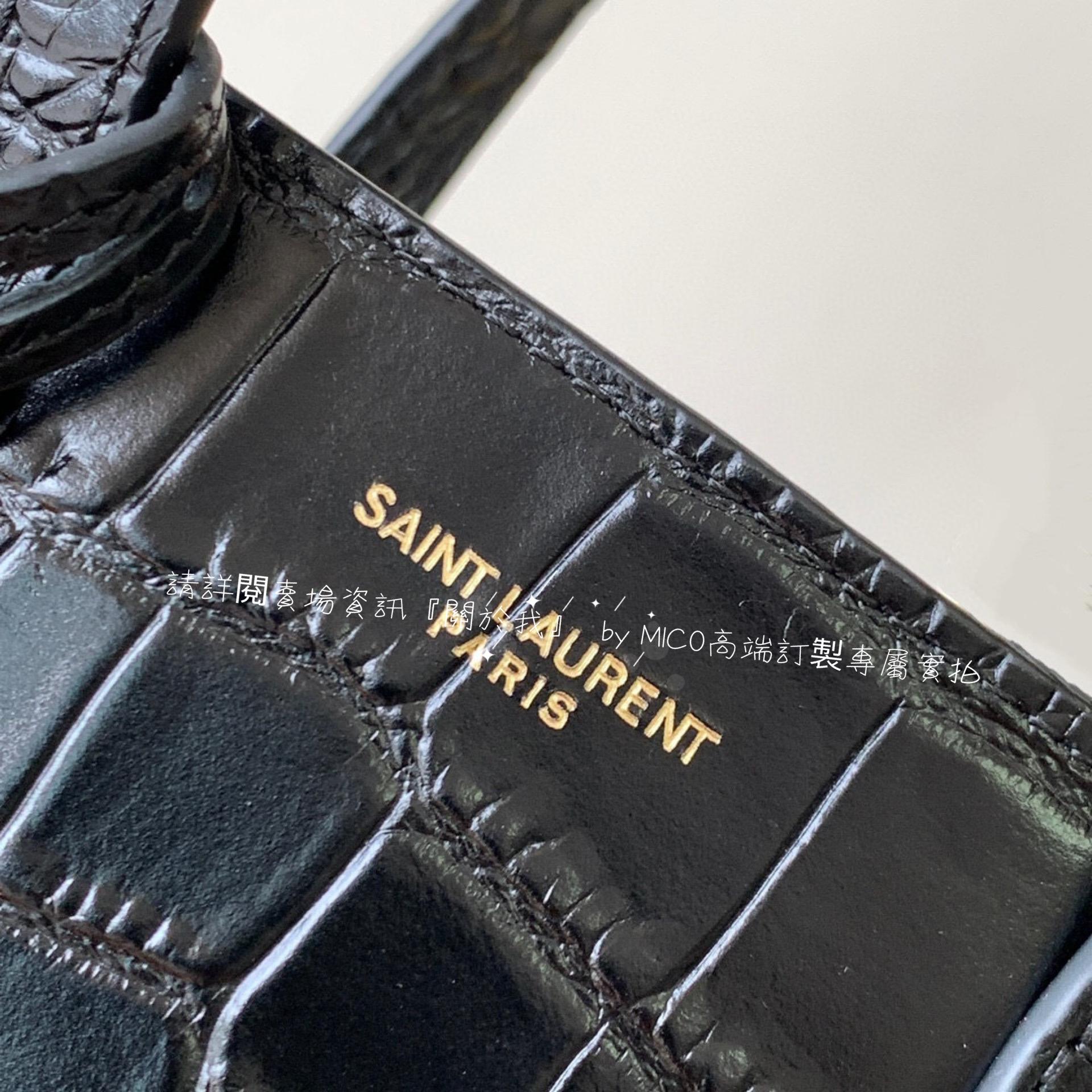 YSL mini Toy shopping # YSL 新款迷你托特購物包 小方包 18cm 牛皮壓鱷魚紋