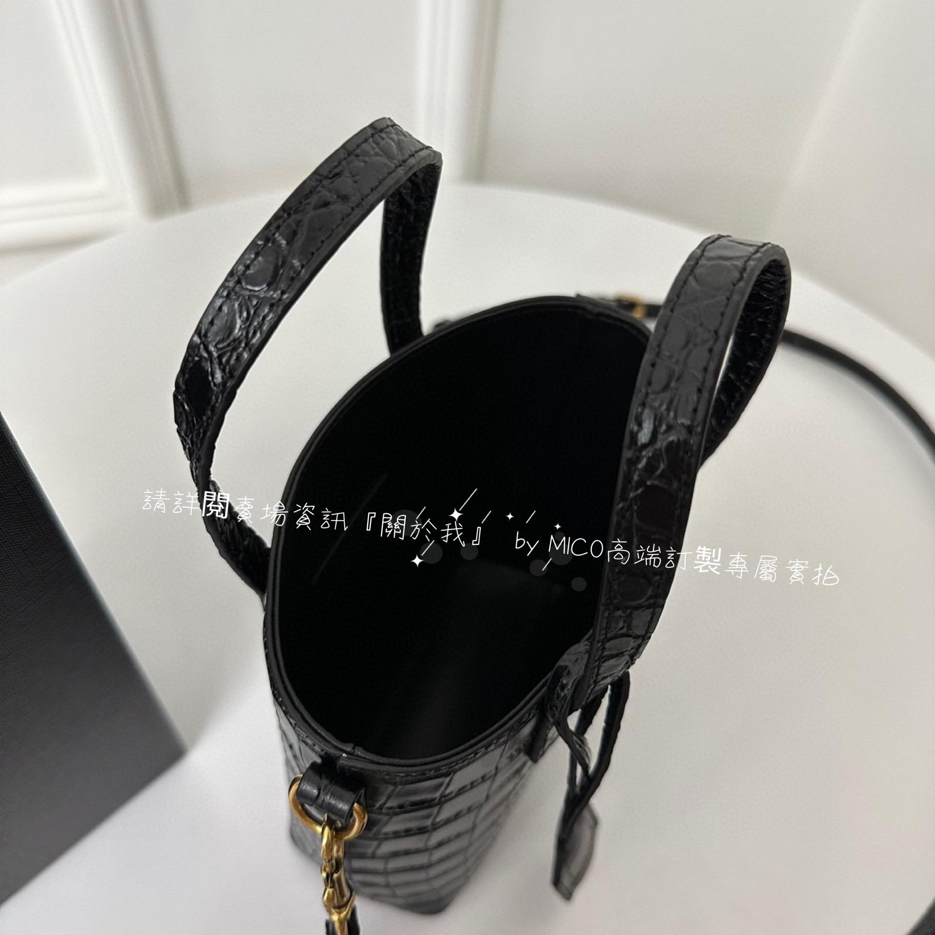 YSL mini Toy shopping # YSL 新款迷你托特購物包 小方包 18cm 牛皮壓鱷魚紋