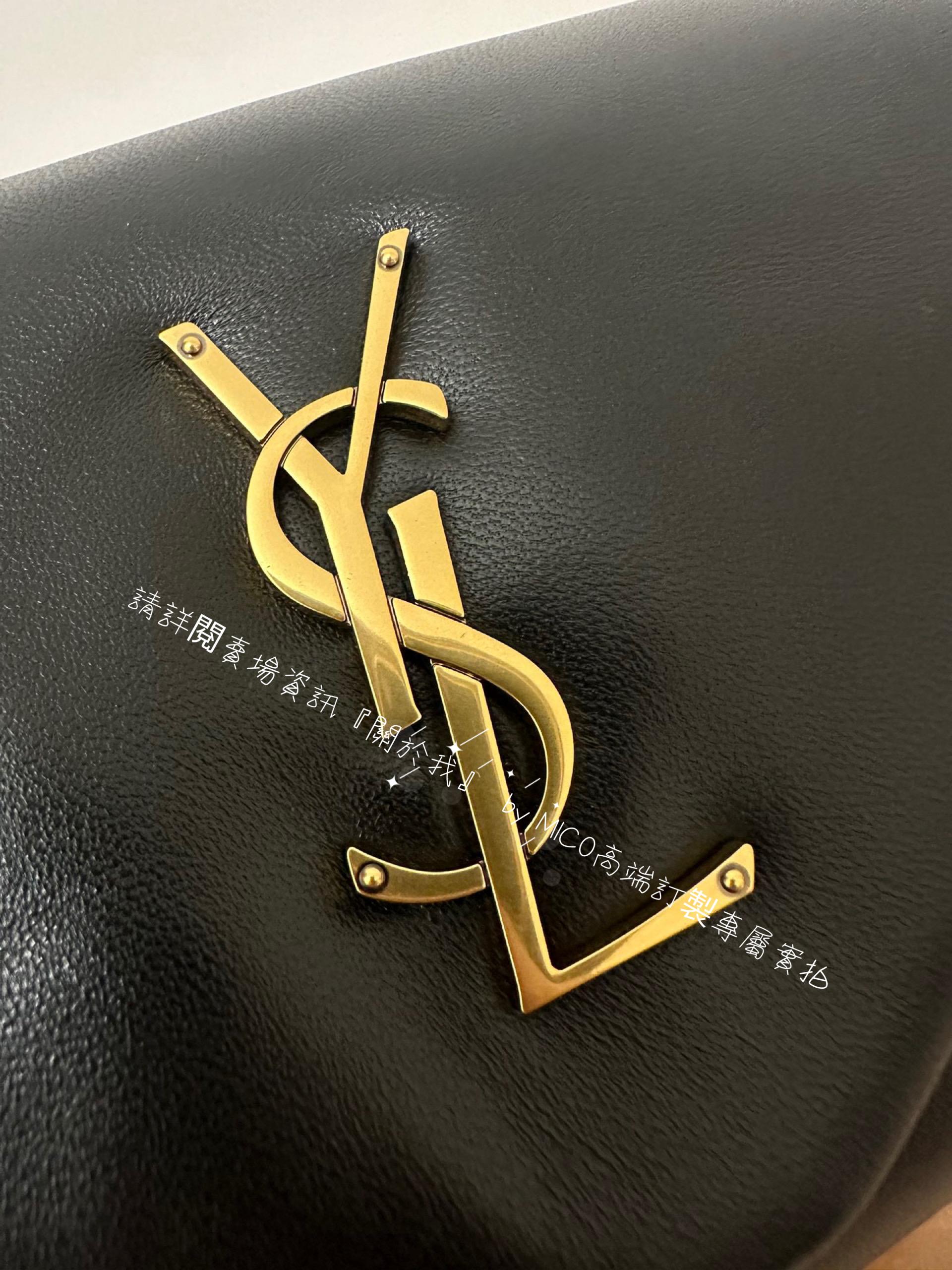 黑色 YSL Calypso 小羊皮鏈條包/肩背包 26cm