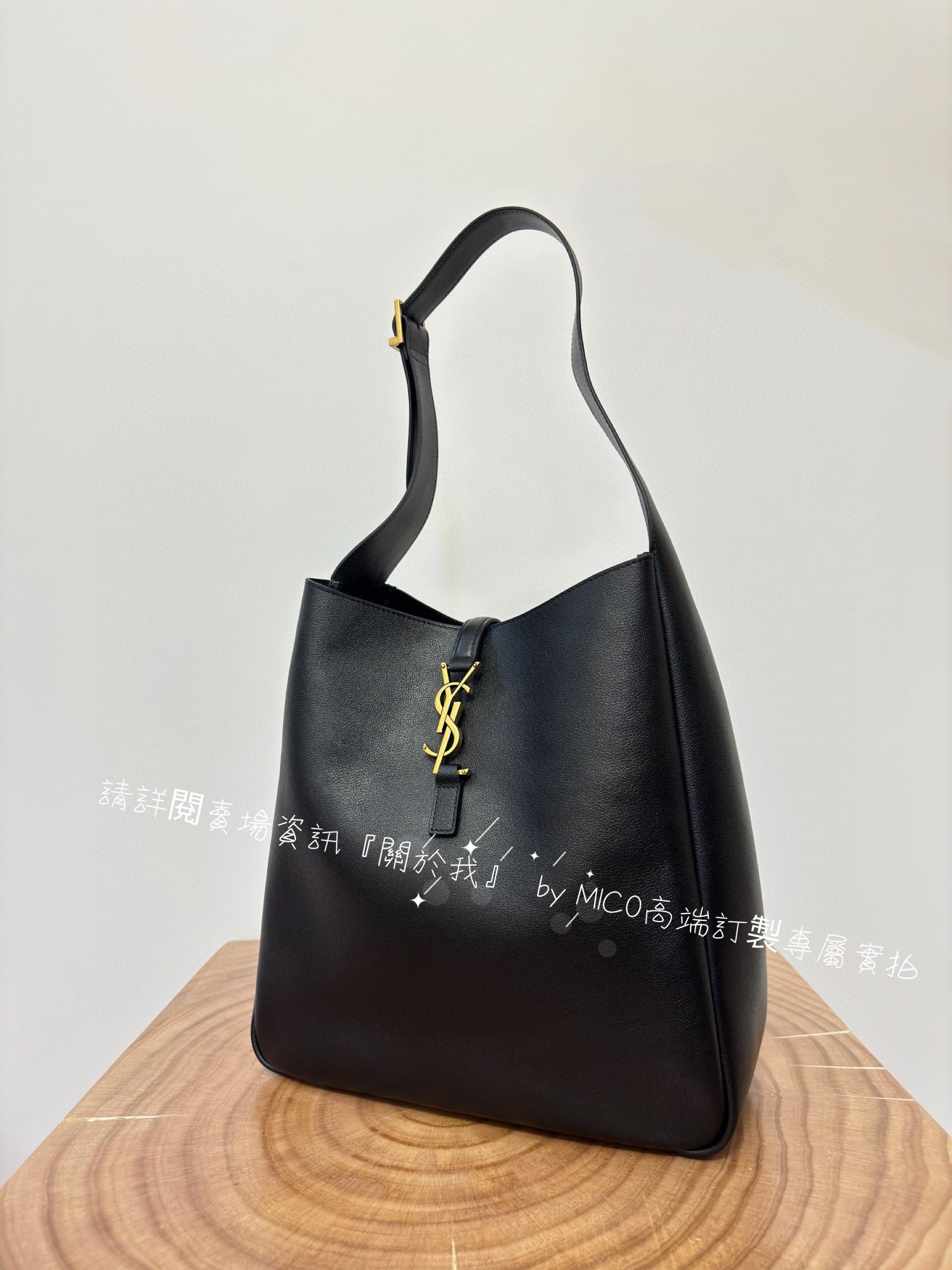 YSL 黑色大款 HOBO腋下包 通勤包 30cm