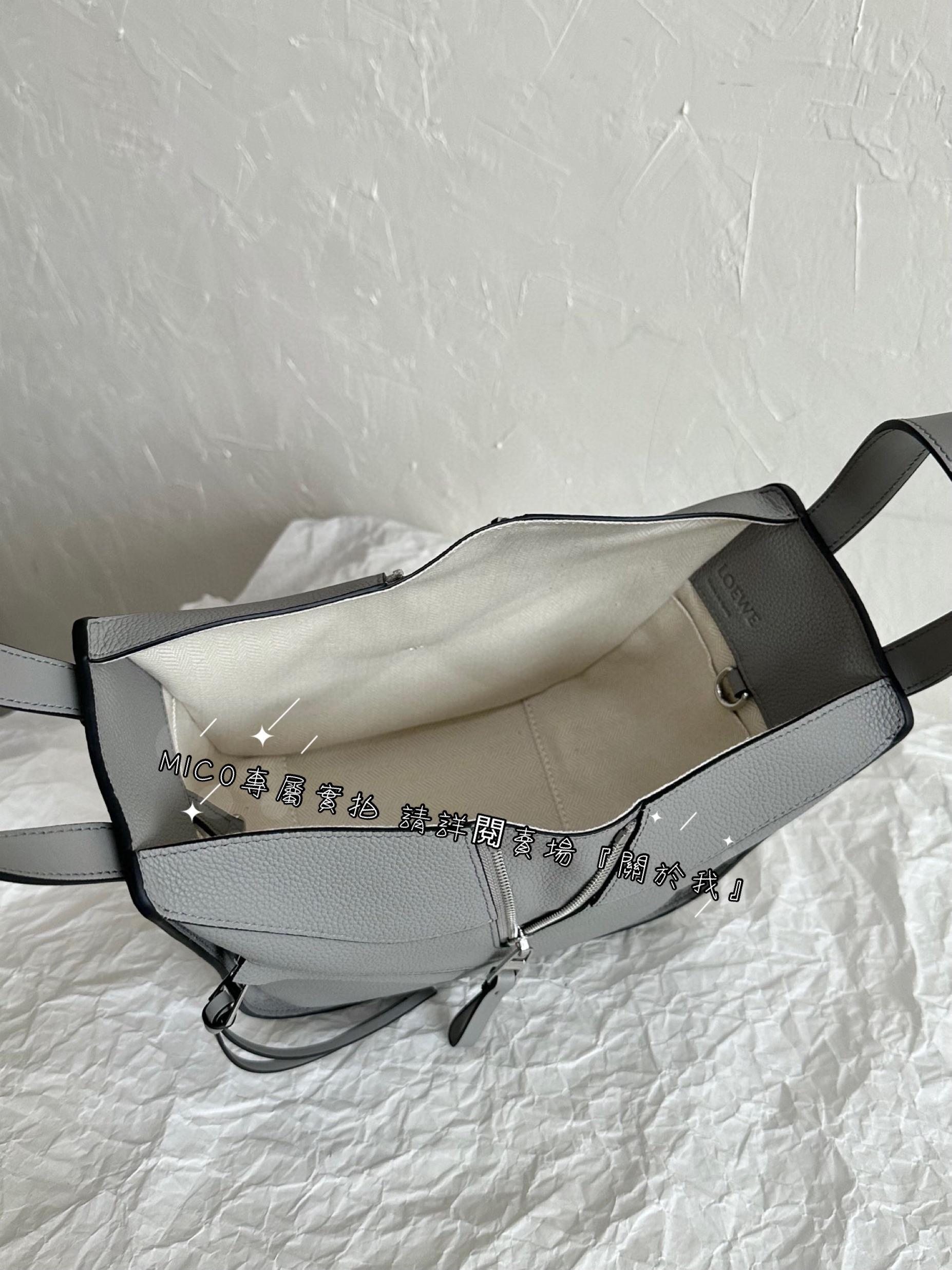 Loewe 珍珠灰 Hammock吊床包 新小號 20cm 斜挎手拎都不違和