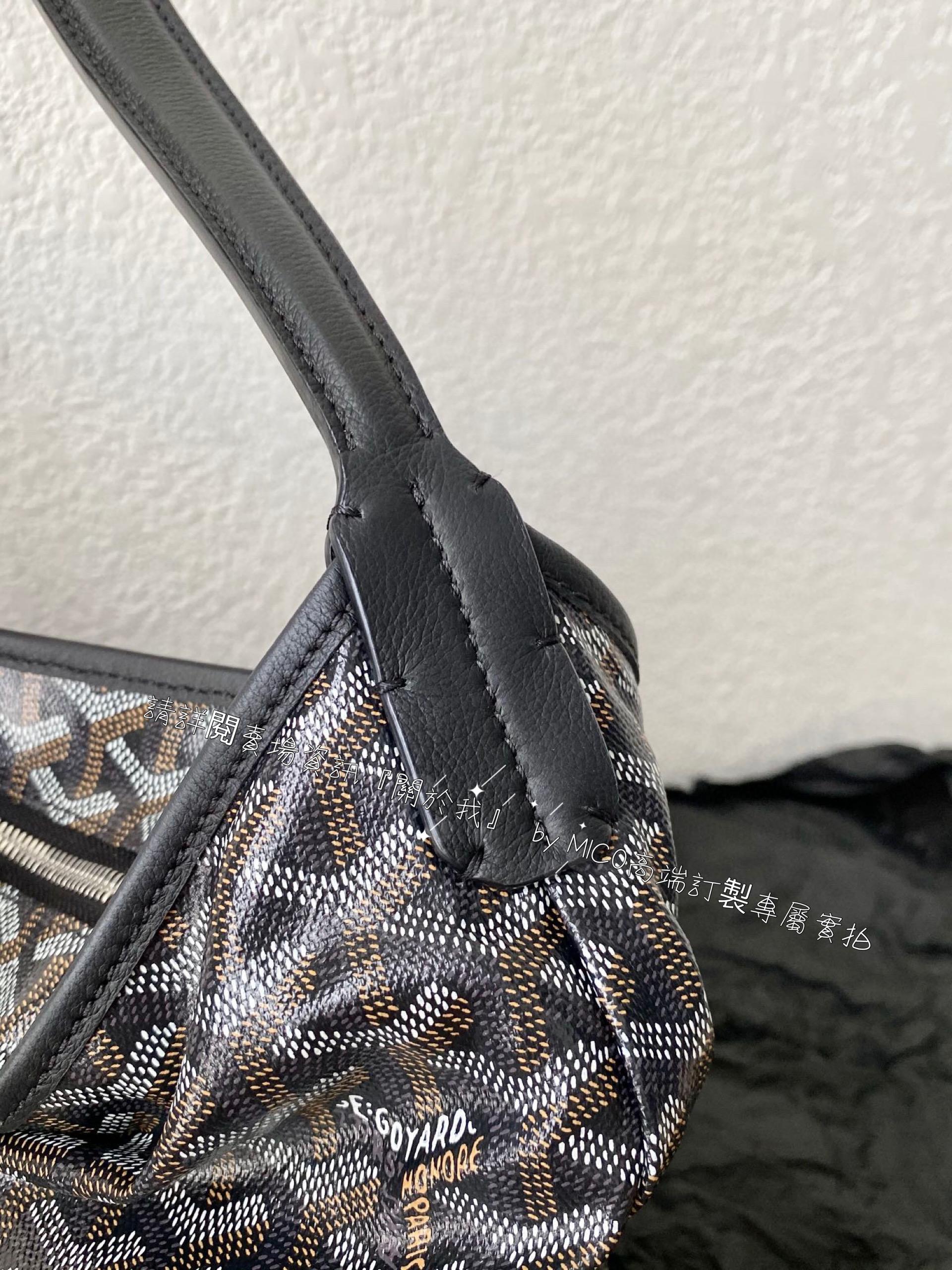 Goyard hobo 黑色 拉鍊托特包 肩背包 42×27×15cm