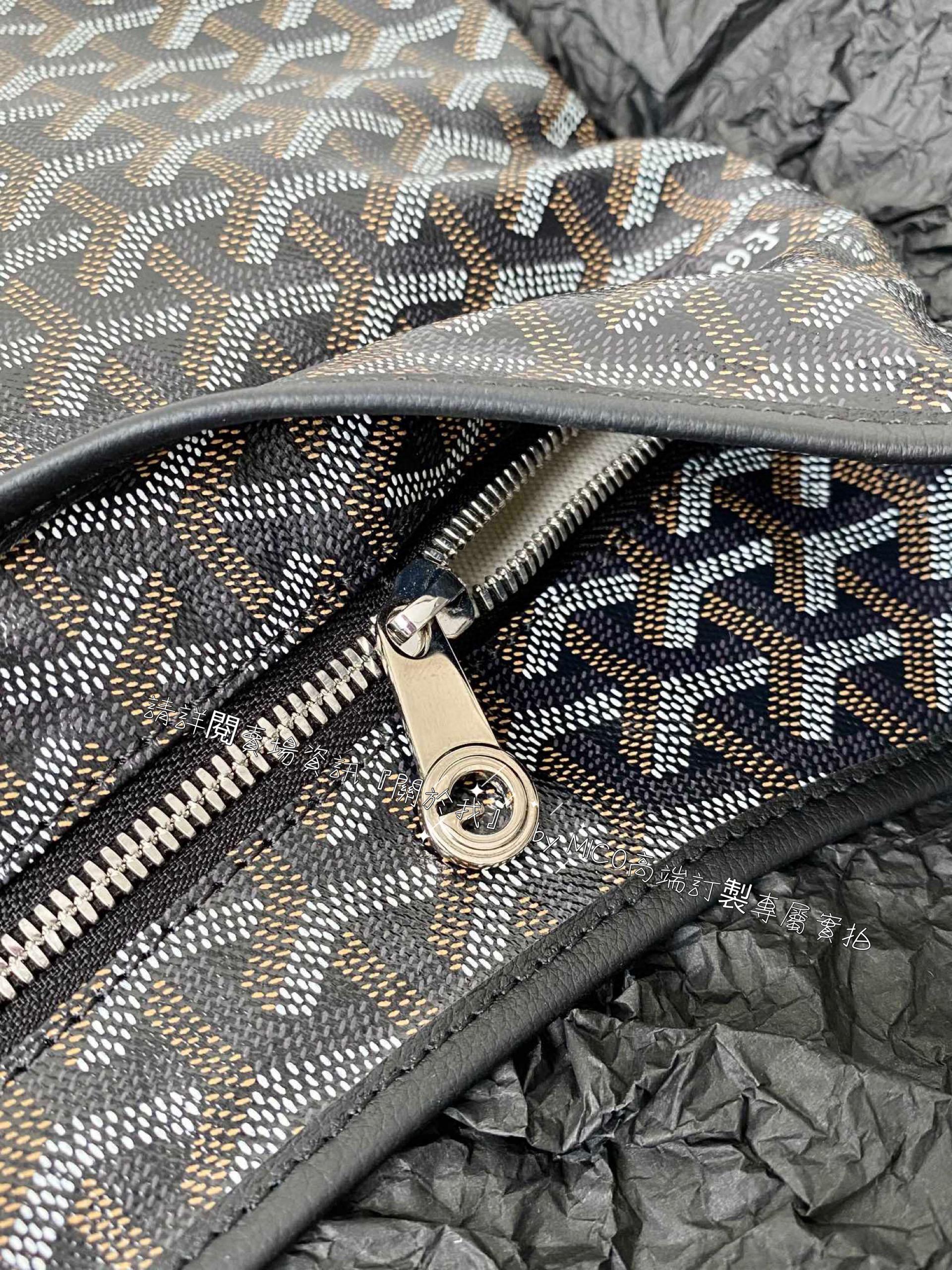 Goyard hobo 黑色 拉鍊托特包 肩背包 42×27×15cm