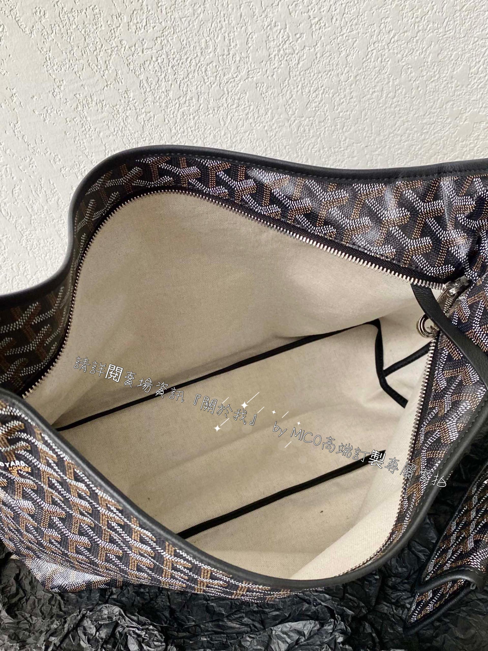 Goyard hobo 黑色 拉鍊托特包 肩背包 42×27×15cm