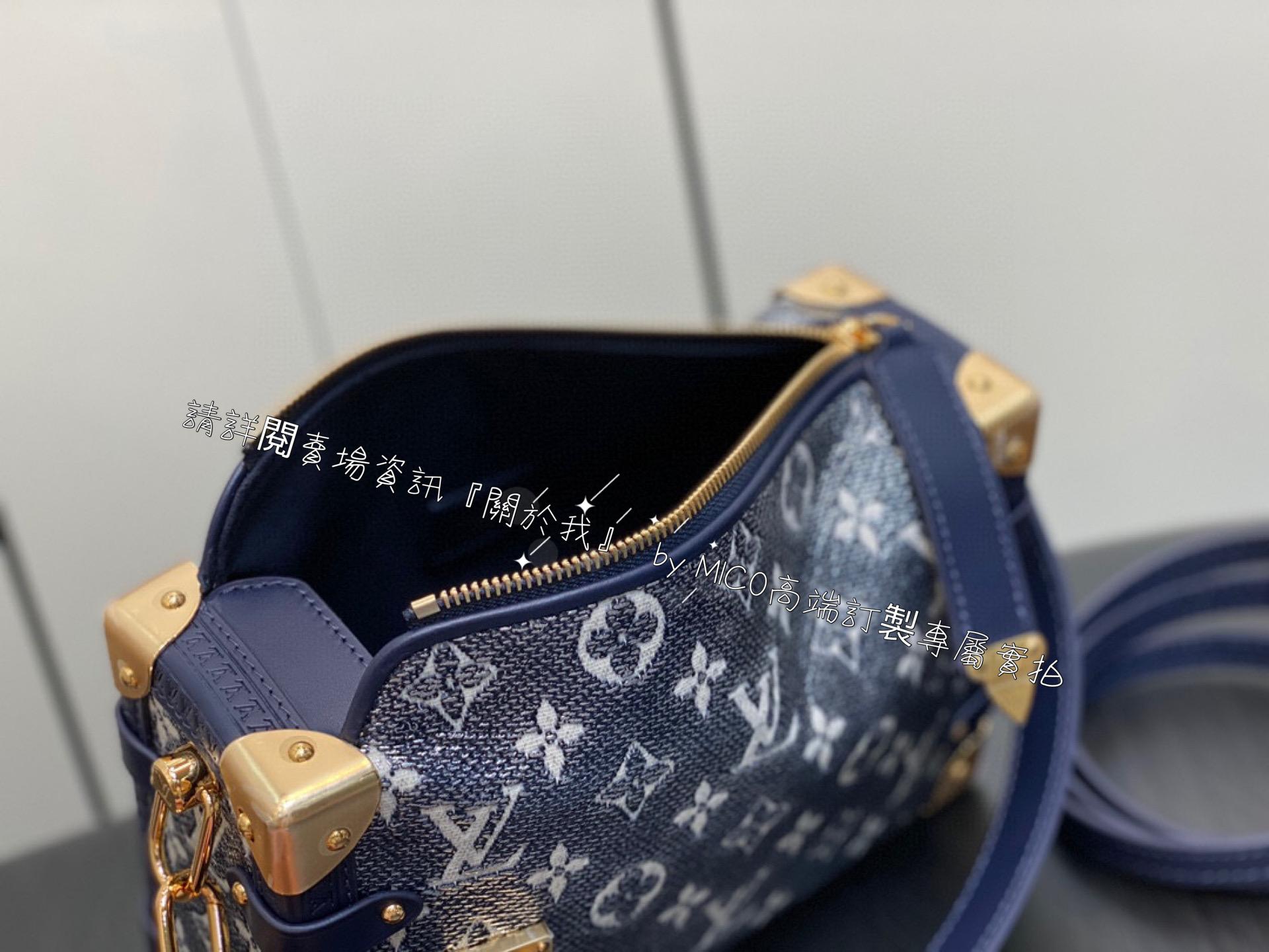 Louis Vuitton 路易威登 M22944 藍色 盒子包/箱子系列 SIDE TRUNK 手袋 21cm