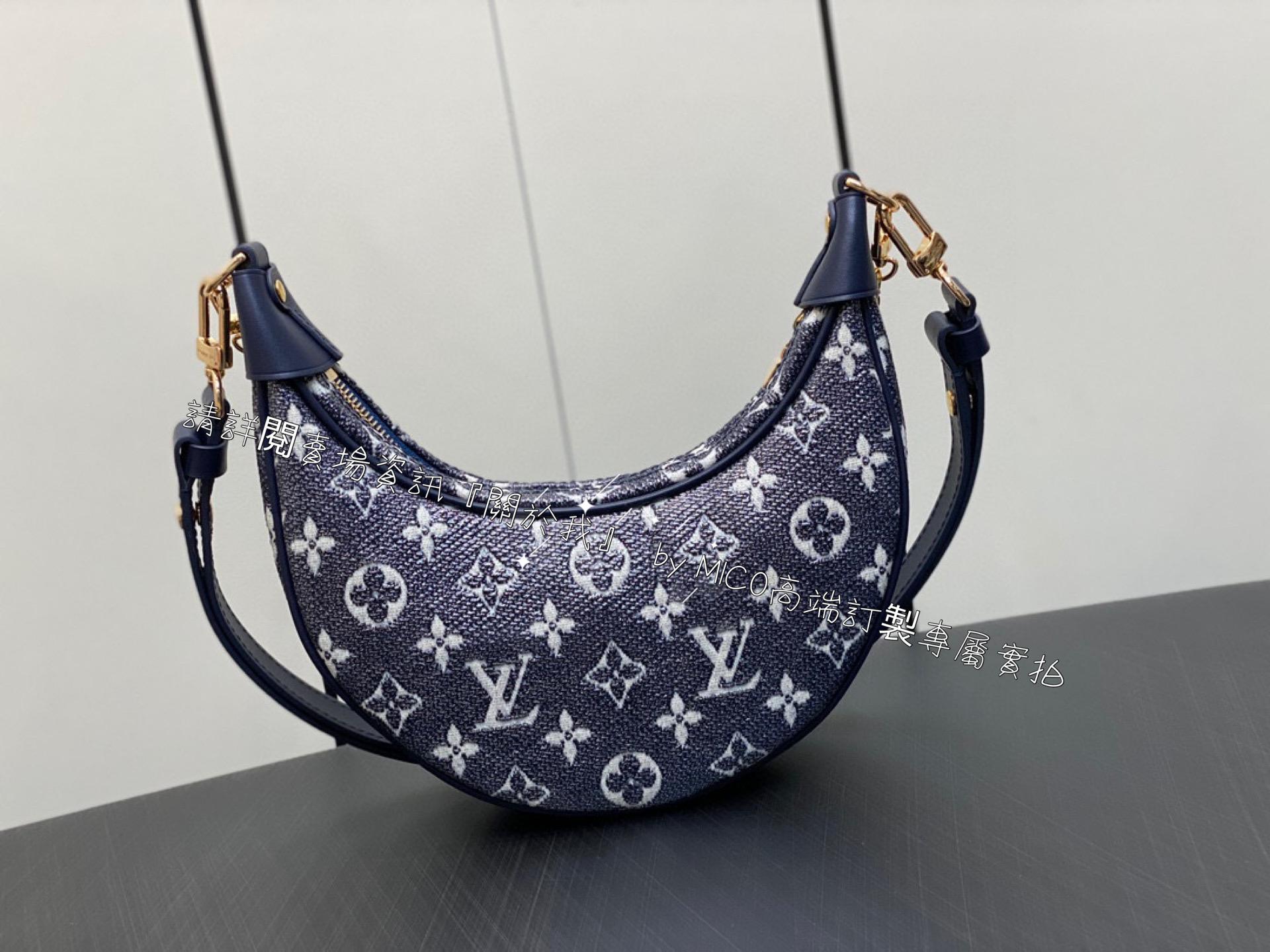 LV 月亮包系列 M22928藍色 LOOP 小號手袋 23cm