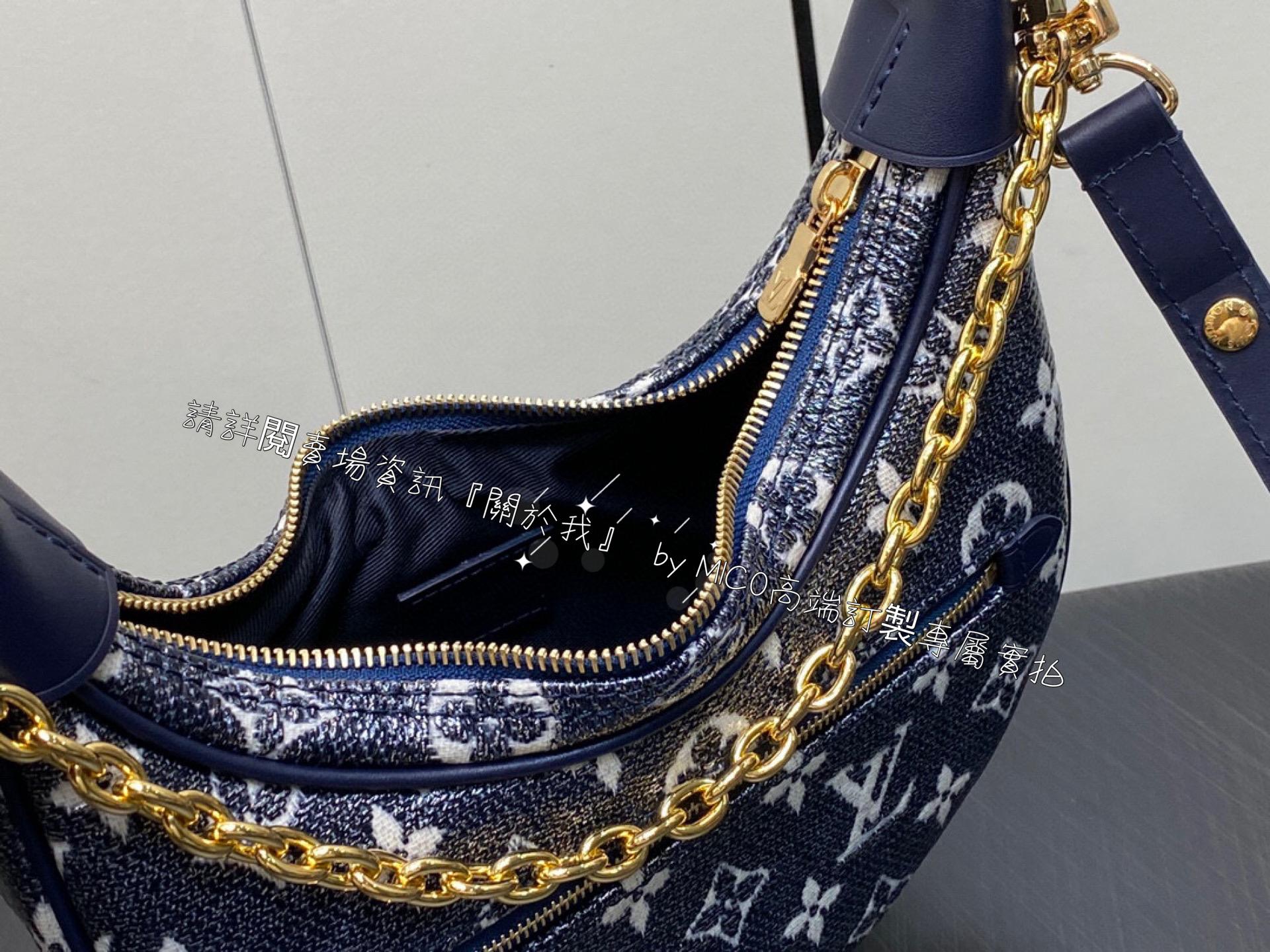 LV 月亮包系列 M22928藍色 LOOP 小號手袋 23cm