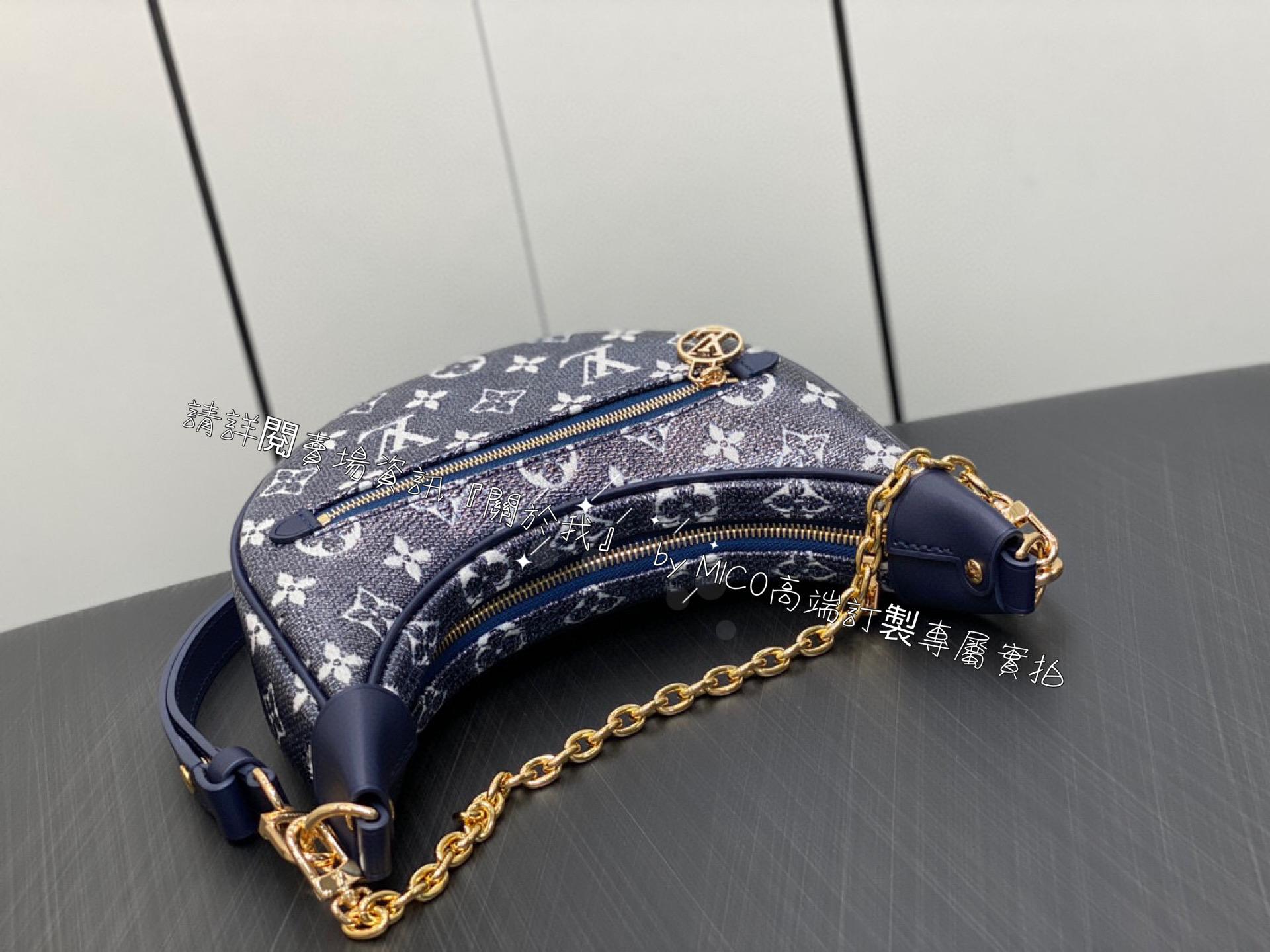 LV 月亮包系列 M22928藍色 LOOP 小號手袋 23cm