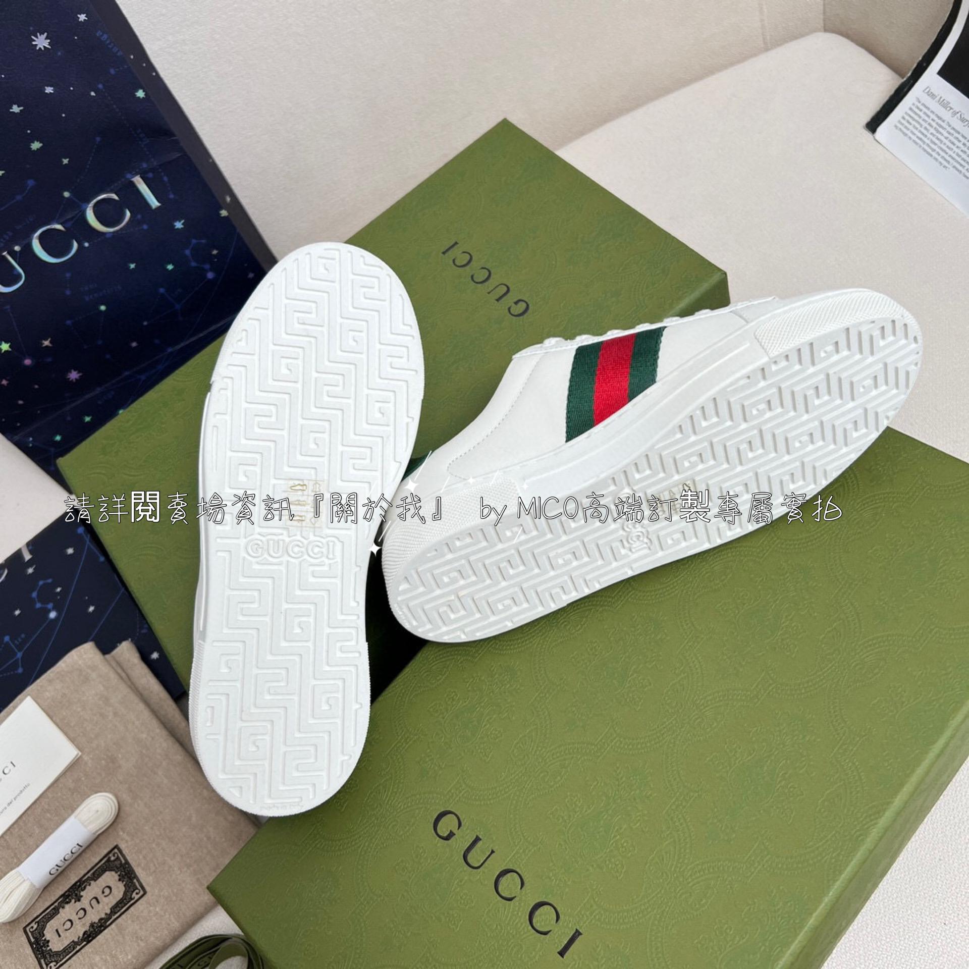 GUCCI ACE厚底小白鞋系列 經典織帶 男鞋/女鞋 35-44