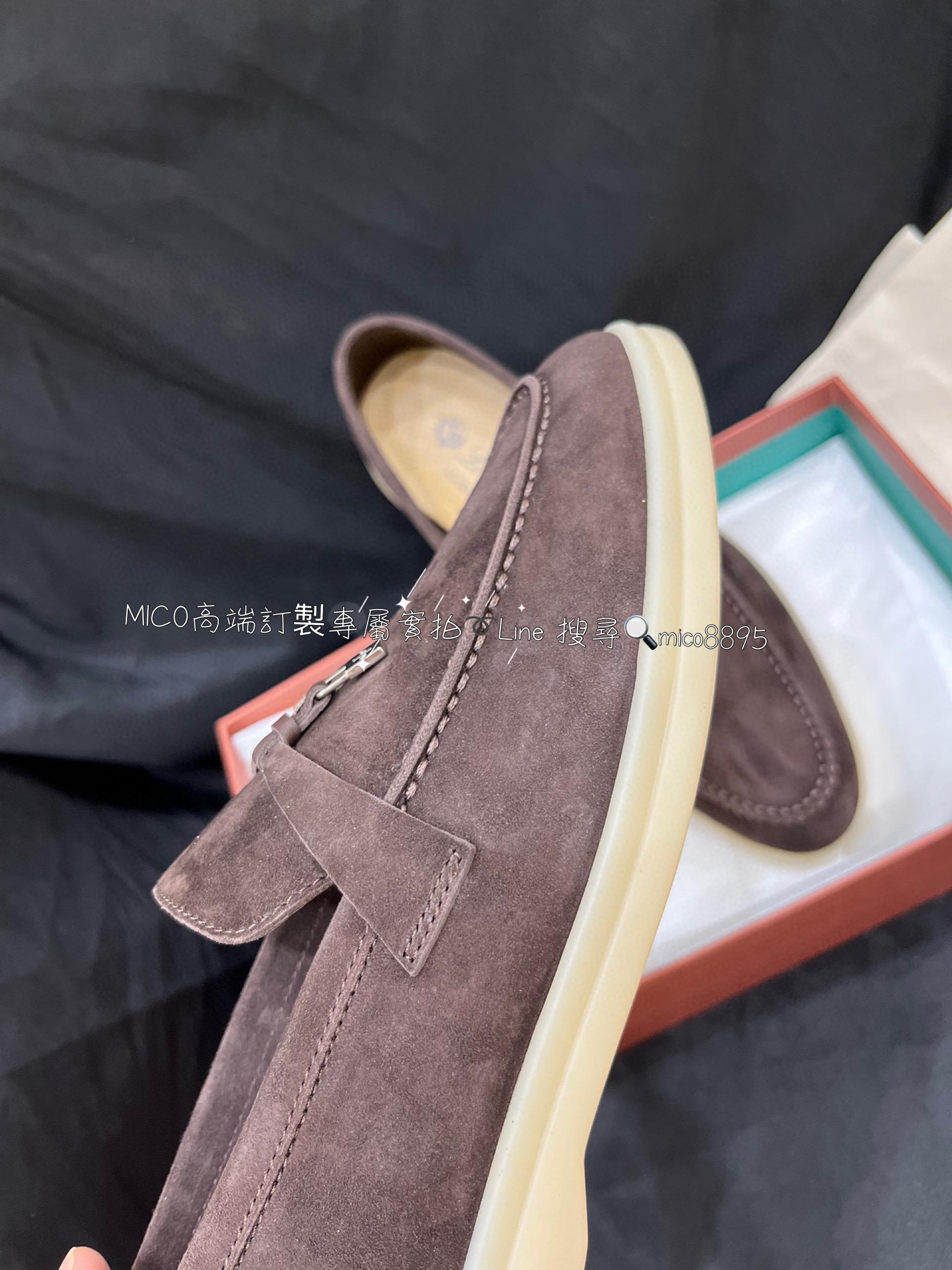 義大利奢侈品牌 Loro Piana 深咖色 純手工低調奢華樂福鞋 半拖 35-40