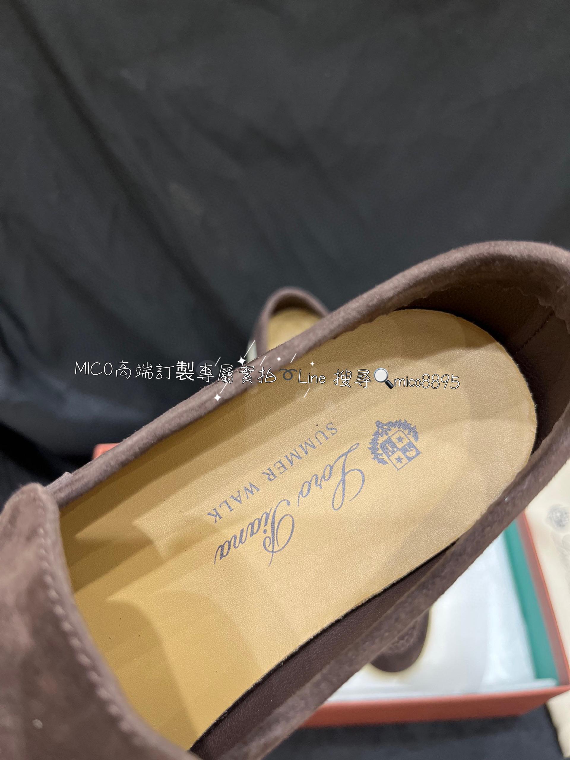 義大利奢侈品牌 Loro Piana 深咖色 純手工低調奢華樂福鞋 半拖 35-40