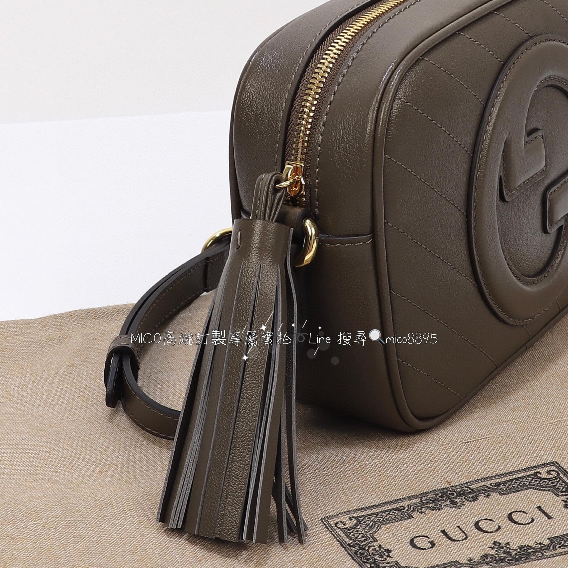 GUCCI G家 Blondie系列 墨綠色 小號相機包/流蘇相機包/斜跨包 21cm