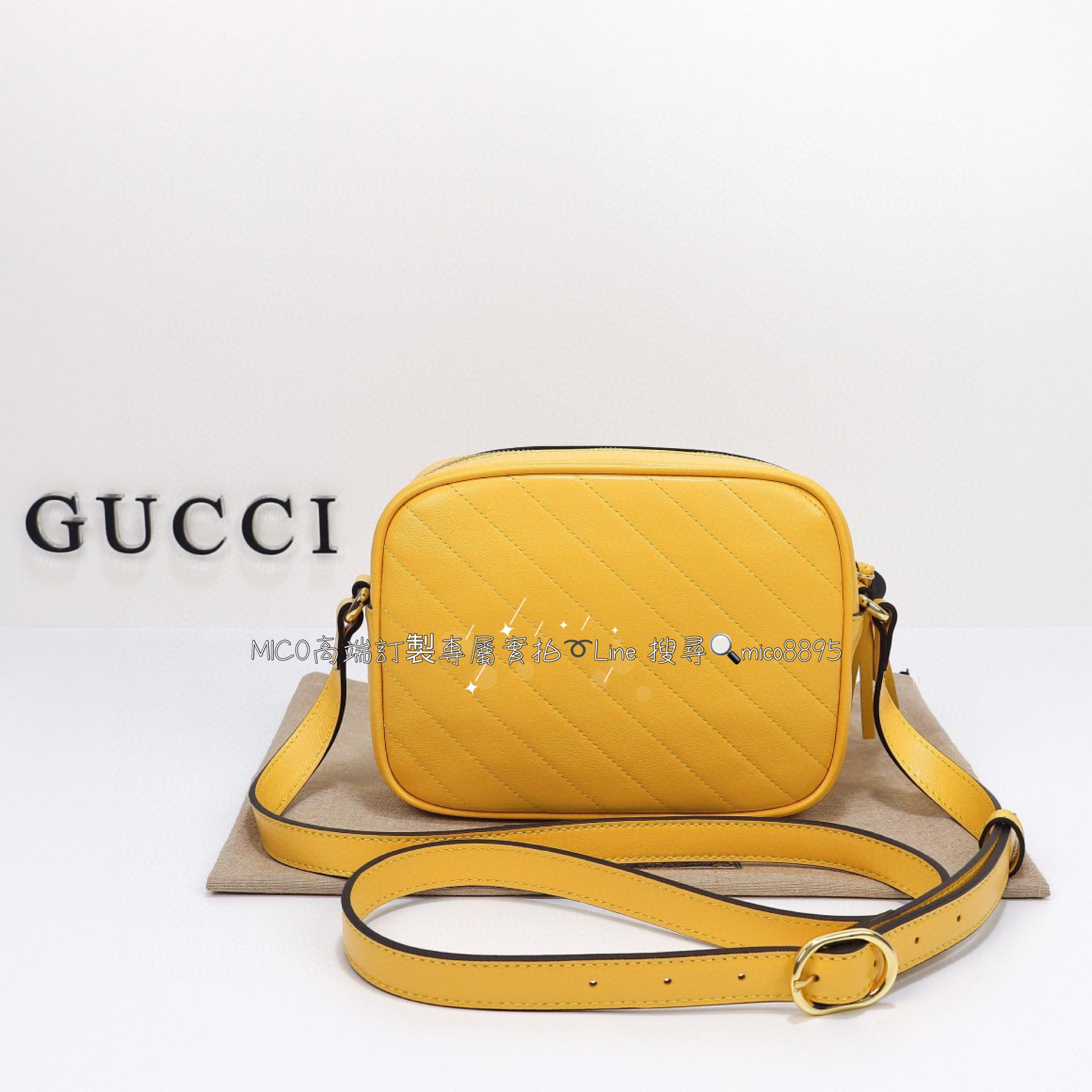 GUCCI G家 Blondie系列 向日葵黃 小號相機包/流蘇相機包/斜跨包 21cm