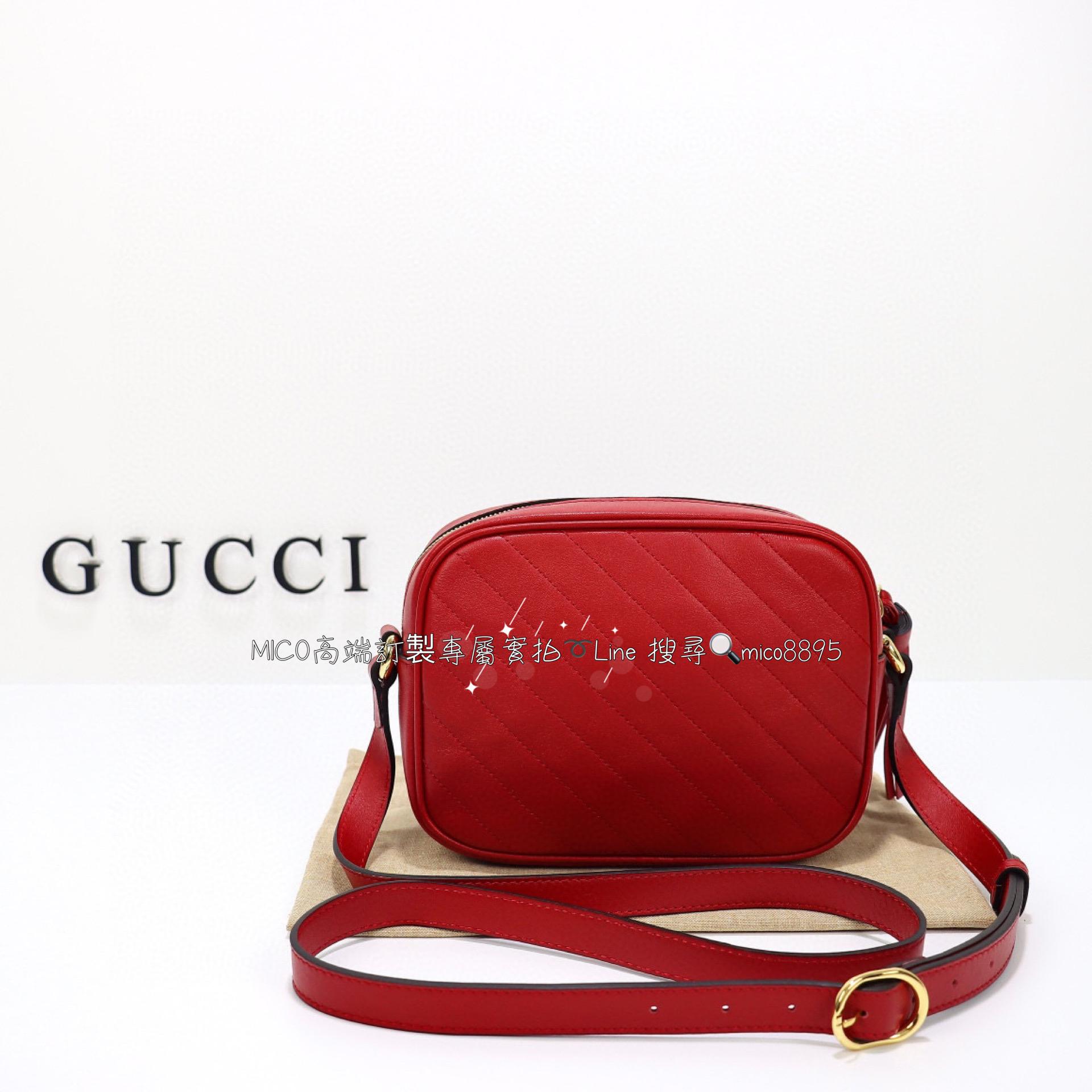 GUCCI G家 Blondie系列 國旗紅 小號相機包/流蘇相機包/斜跨包 21cm