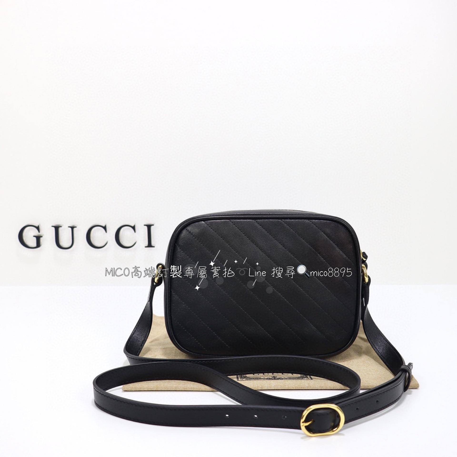 GUCCI G家 Blondie系列 黑色 小號相機包/流蘇相機包/斜跨包 21cm