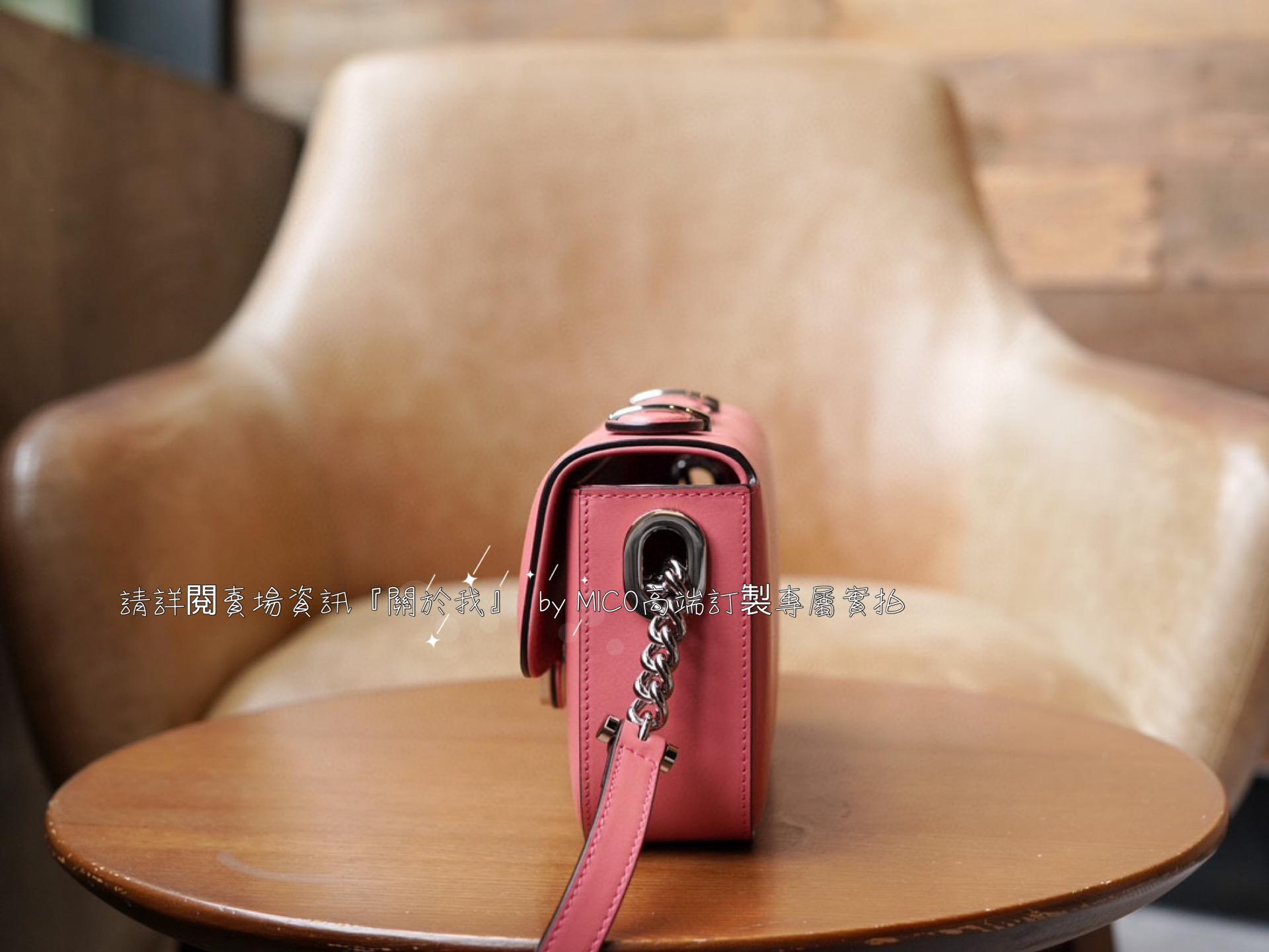 GUCCI Petite GG系列迷你肩背包 粉色 21cm