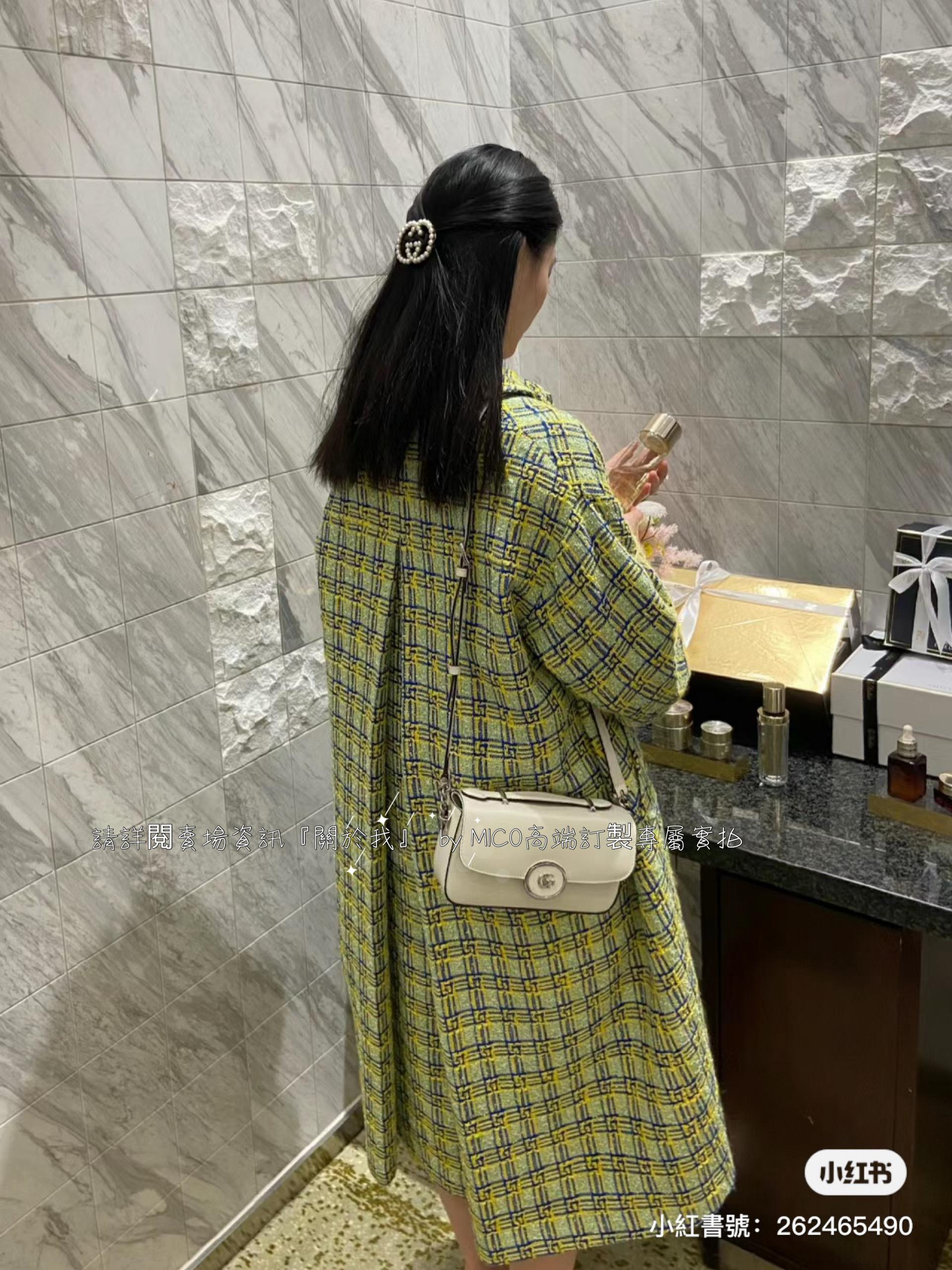 GUCCI Petite GG系列迷你肩背包 白色 21cm