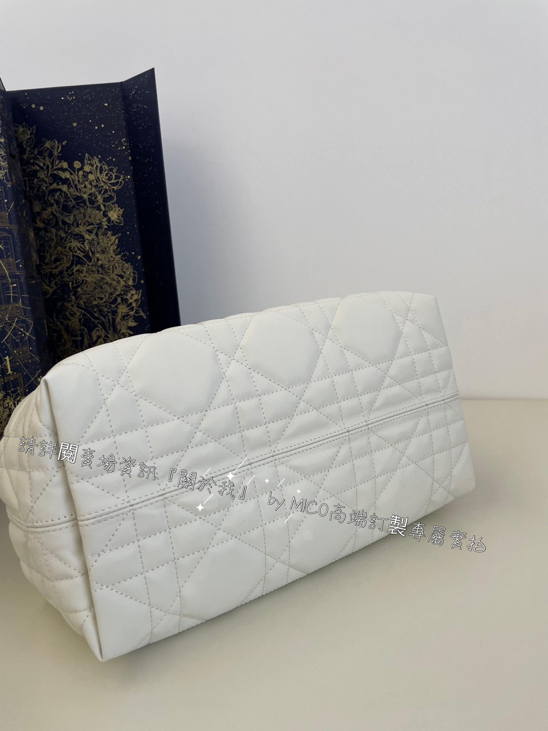 Dior 白色小牛皮 Toujours 隨性感旅行托特包 size:28.5*19*21cm