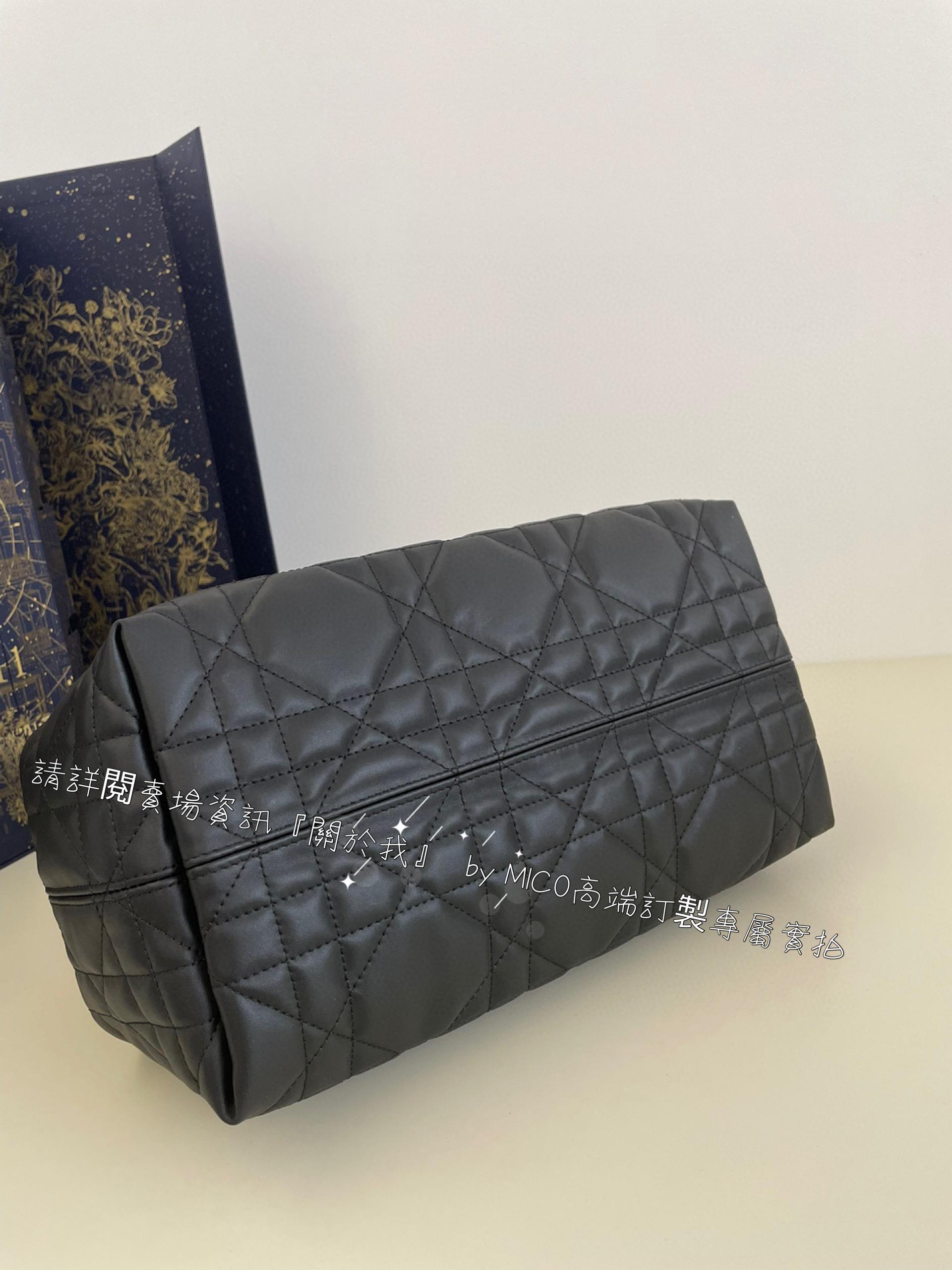 Dior 黑色小牛皮 Toujours 隨性感旅行托特包 size:28.5*19*21cm