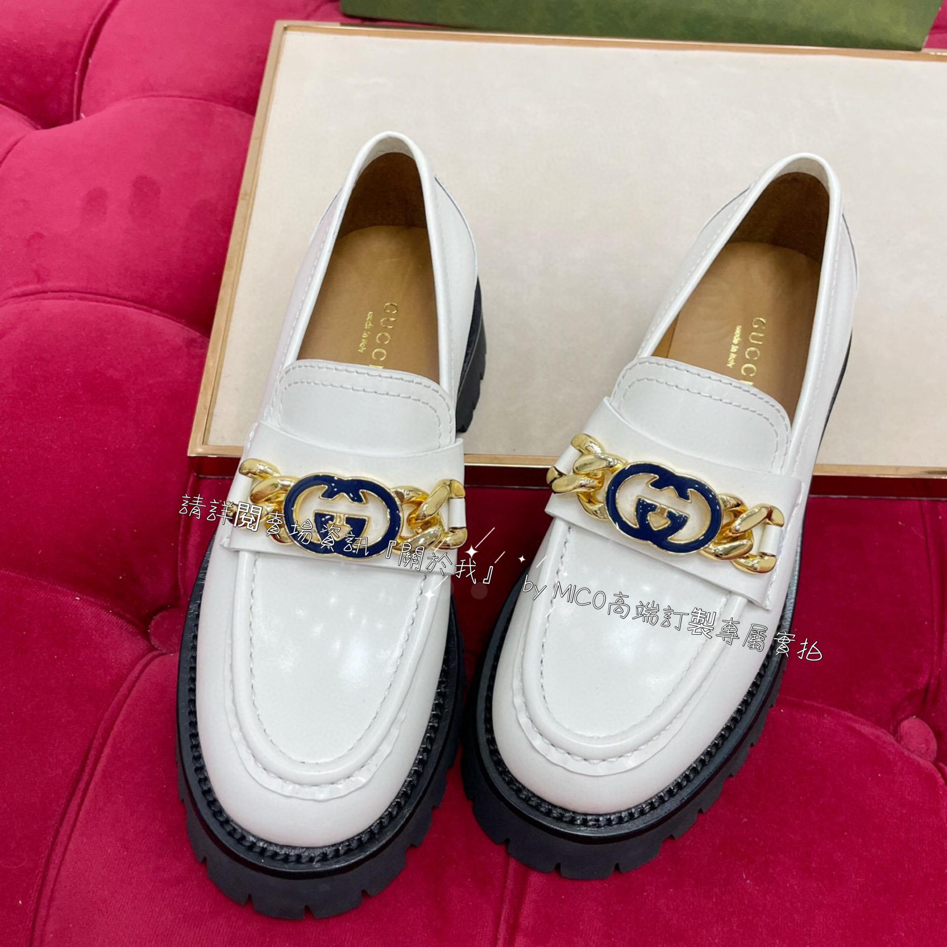 GUCCI 2023早秋秀款 馬銜扣樂福鞋 復古元素 厚底鞋 35-39（可訂40）