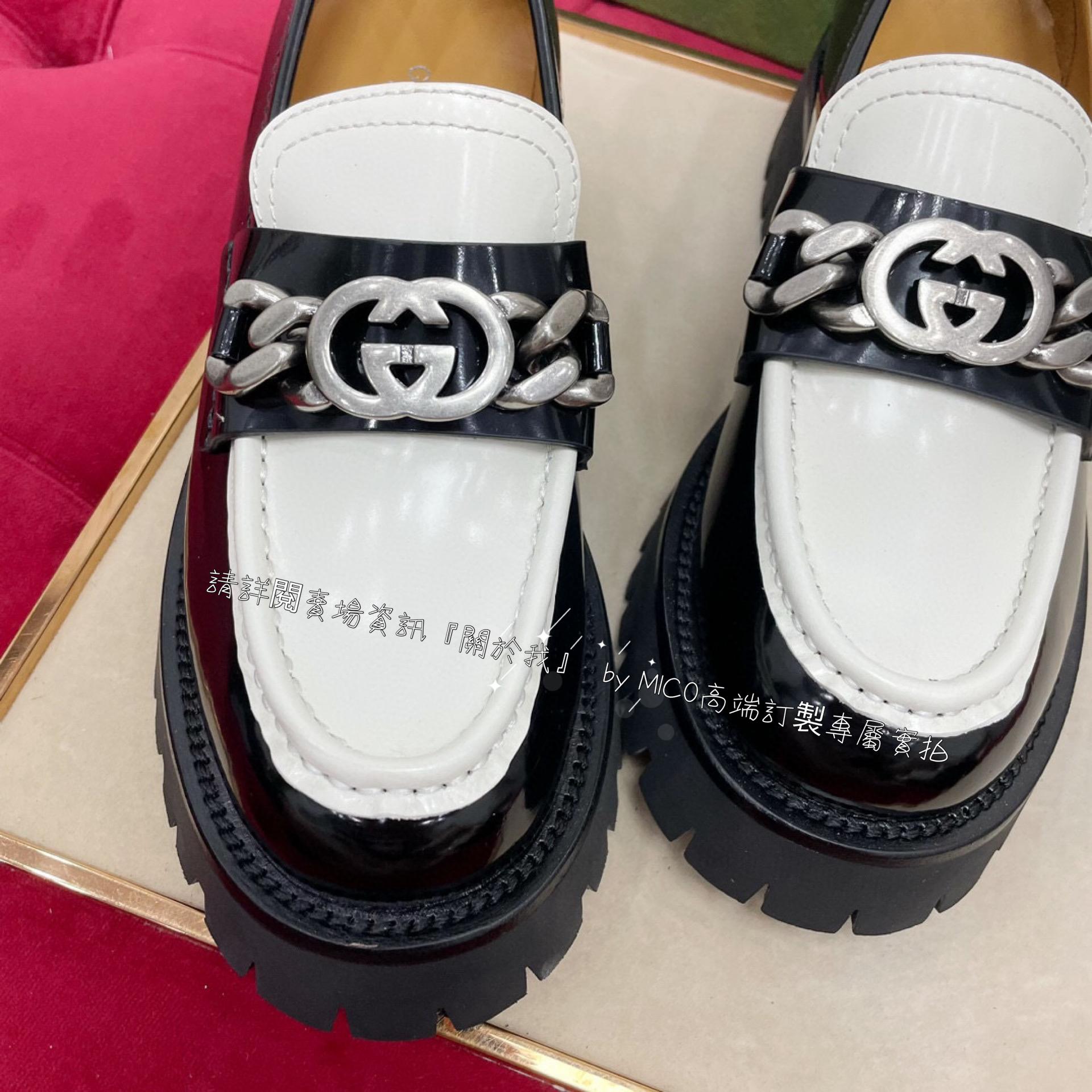 GUCCI 2023早秋秀款 馬銜扣樂福鞋 復古元素 厚底鞋 35-39（可訂40）