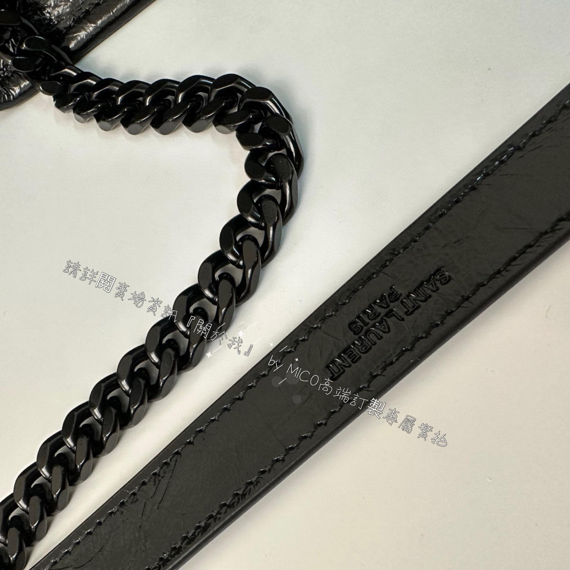 YSL 聖羅蘭 經典Niki包 通勤包 黑色/黑鏈/中號 28cm