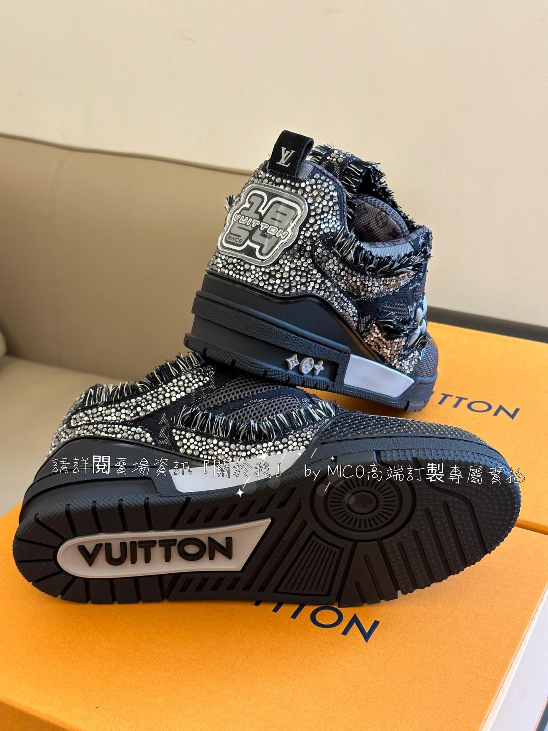 LV 新款 skate sneakers 水鑽鑲嵌款 黑色 35-41