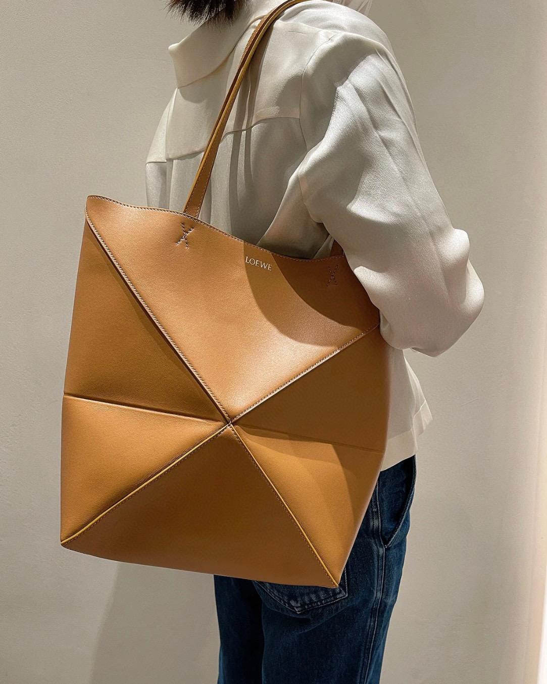 Loewe puzzle fold tote 焦糖色 中號/折疊購物袋 中號尺寸：25.5-14.5-31.5cm