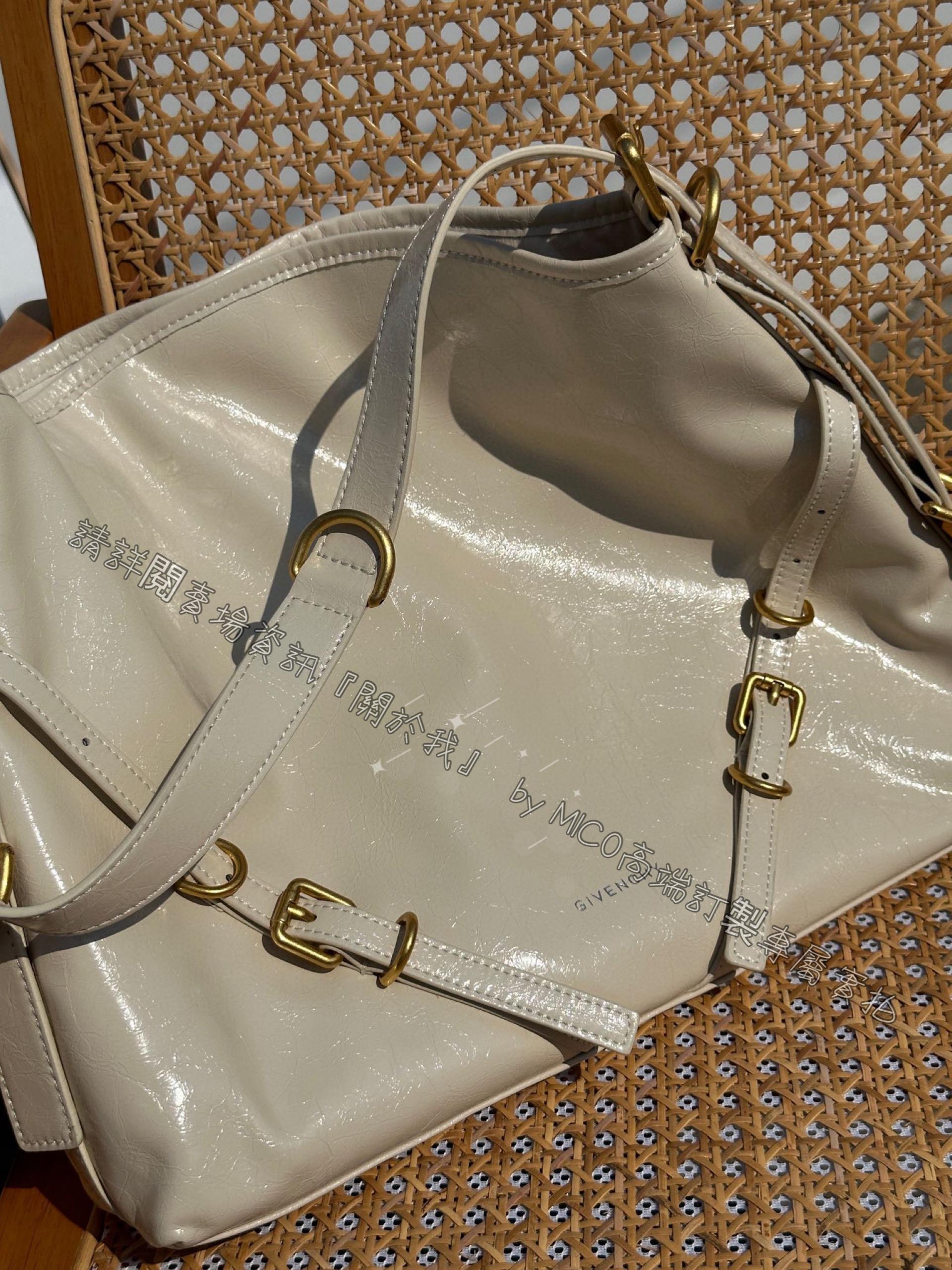 Givenchy 紀梵希 Voyou Bag 中號手袋 白色 鞣制革亮皮/牛皮 尺寸40*27*6.5cm