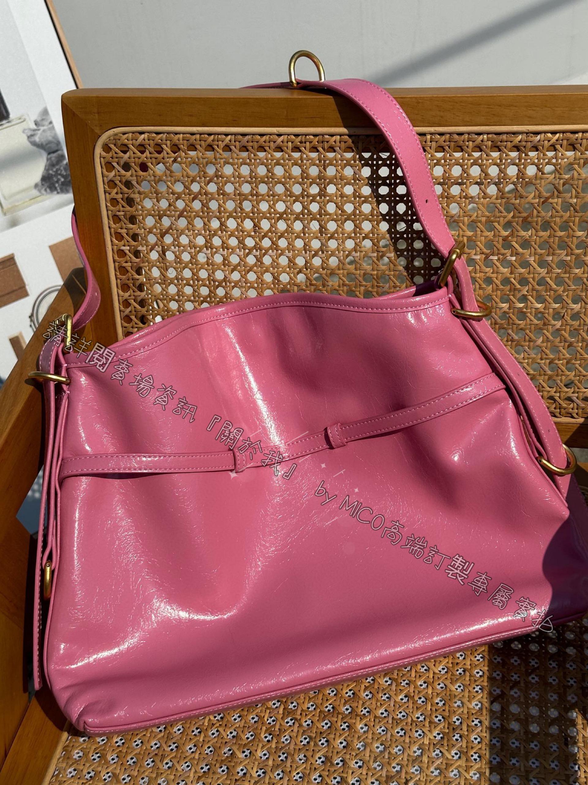 Givenchy 紀梵希 Voyou Bag 中號手袋 粉色 鞣制革亮皮/牛皮 尺寸40*27*6.5cm