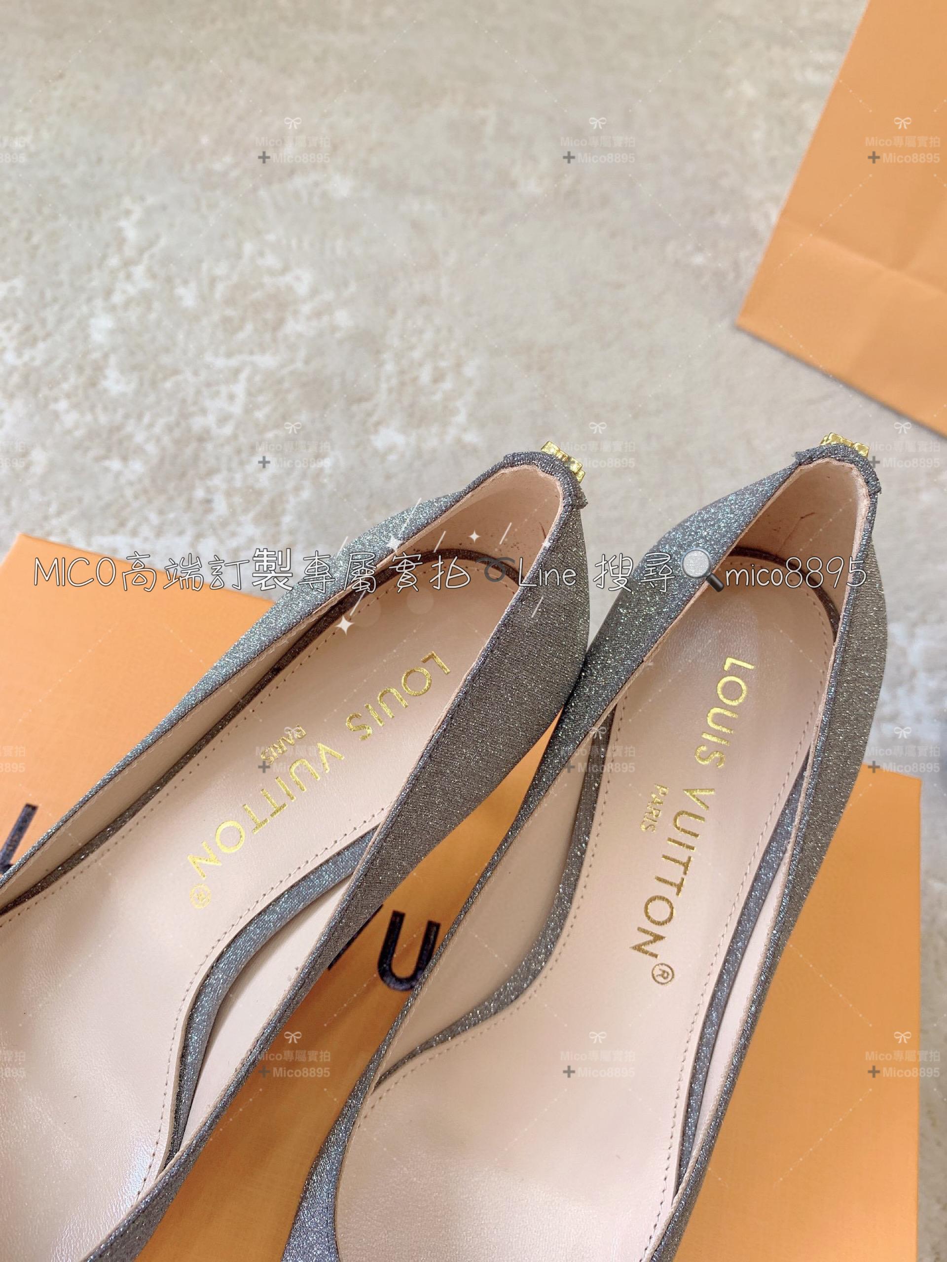 Louis Vuitton 23ss LV 黑色 Blossom優雅系列高跟鞋/跟鞋 跟高7.5cm 34-40