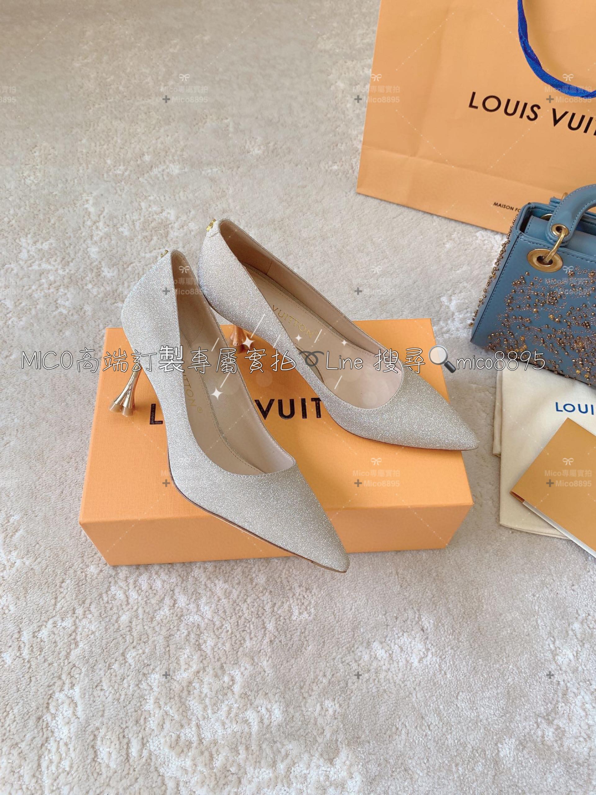 Louis Vuitton 23ss LV 香檳色 Blossom優雅系列高跟鞋/跟鞋 跟高7.5cm 34-40