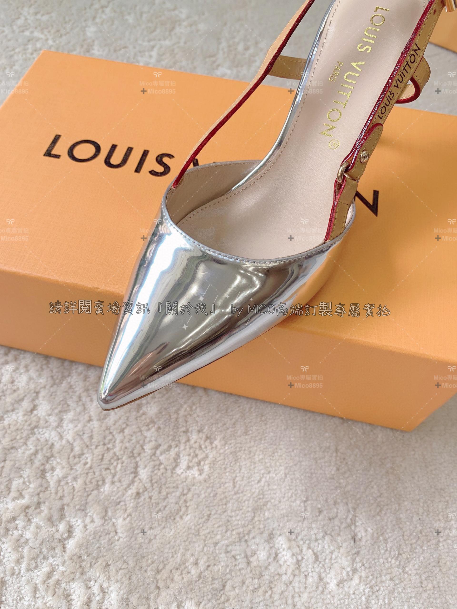 Louis Vuitton 23ss LV 銀色 Blossom 高跟涼鞋/跟鞋 跟高7.5cm 34-40