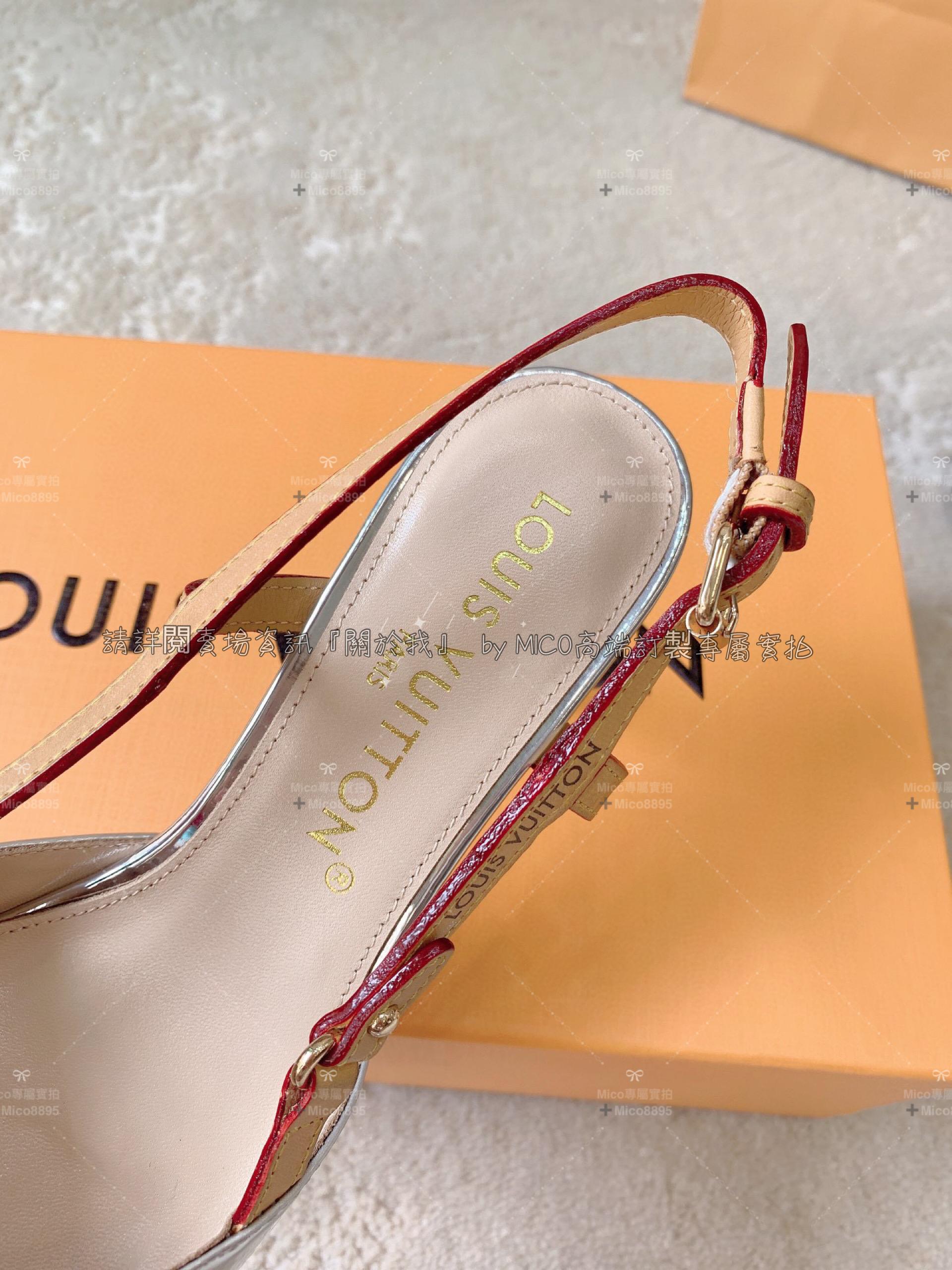 Louis Vuitton 23ss LV 銀色 Blossom 高跟涼鞋/跟鞋 跟高7.5cm 34-40