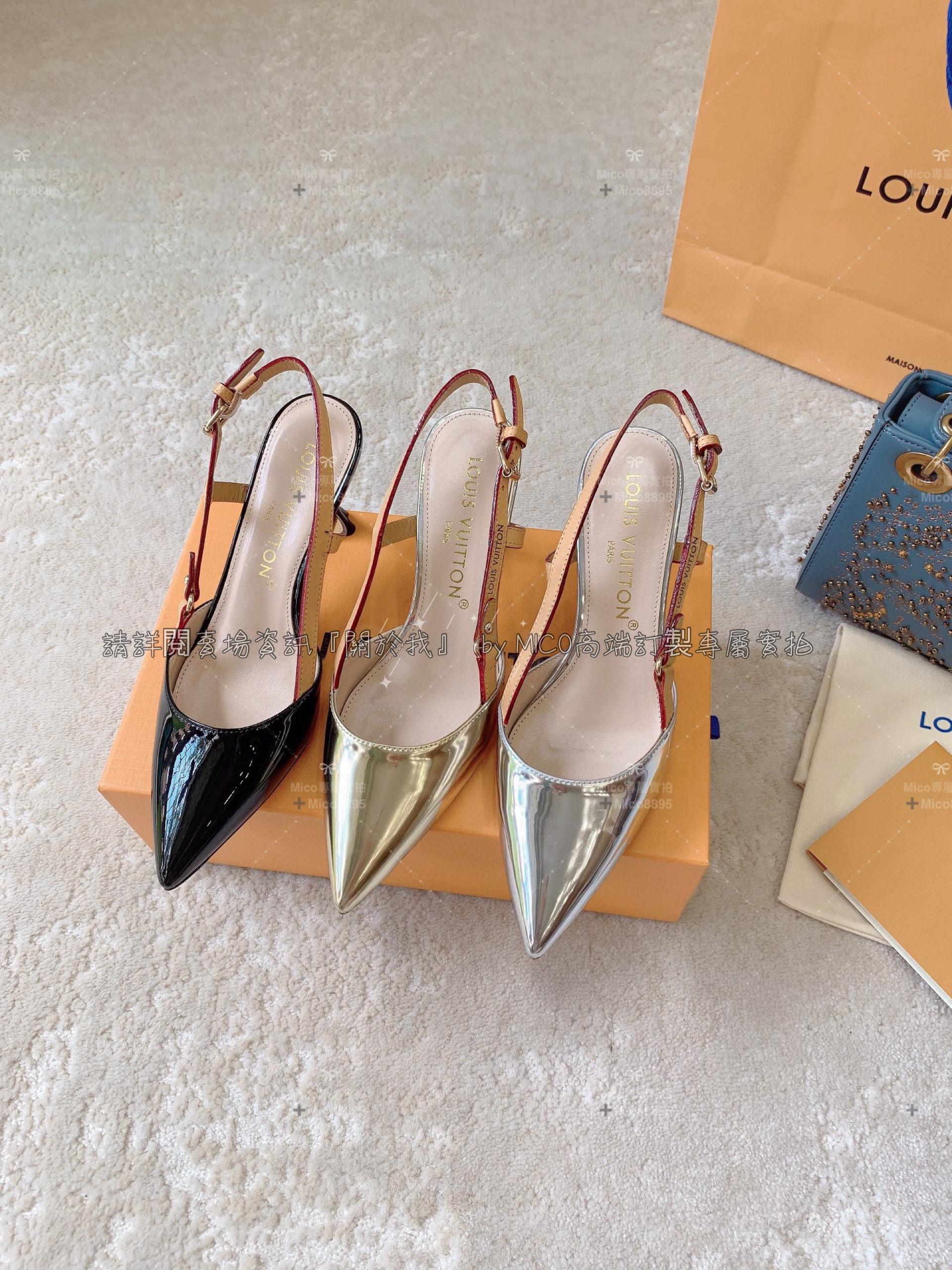 Louis Vuitton 23ss LV 銀色 Blossom 高跟涼鞋/跟鞋 跟高7.5cm 34-40