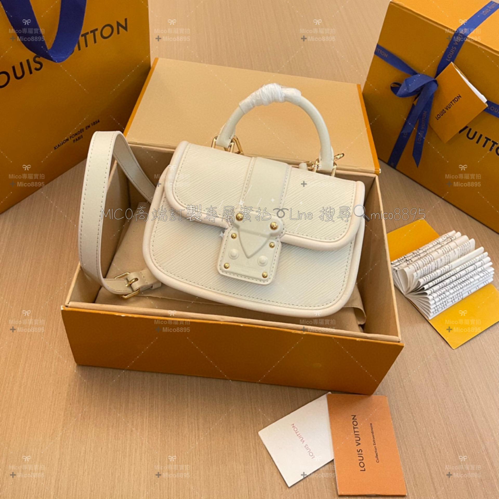 Louis Vuitton 『LV』奶白色 HIDE AND SEEK 手袋 EPI皮革/水波紋 貝殼 尺寸：21*15*8