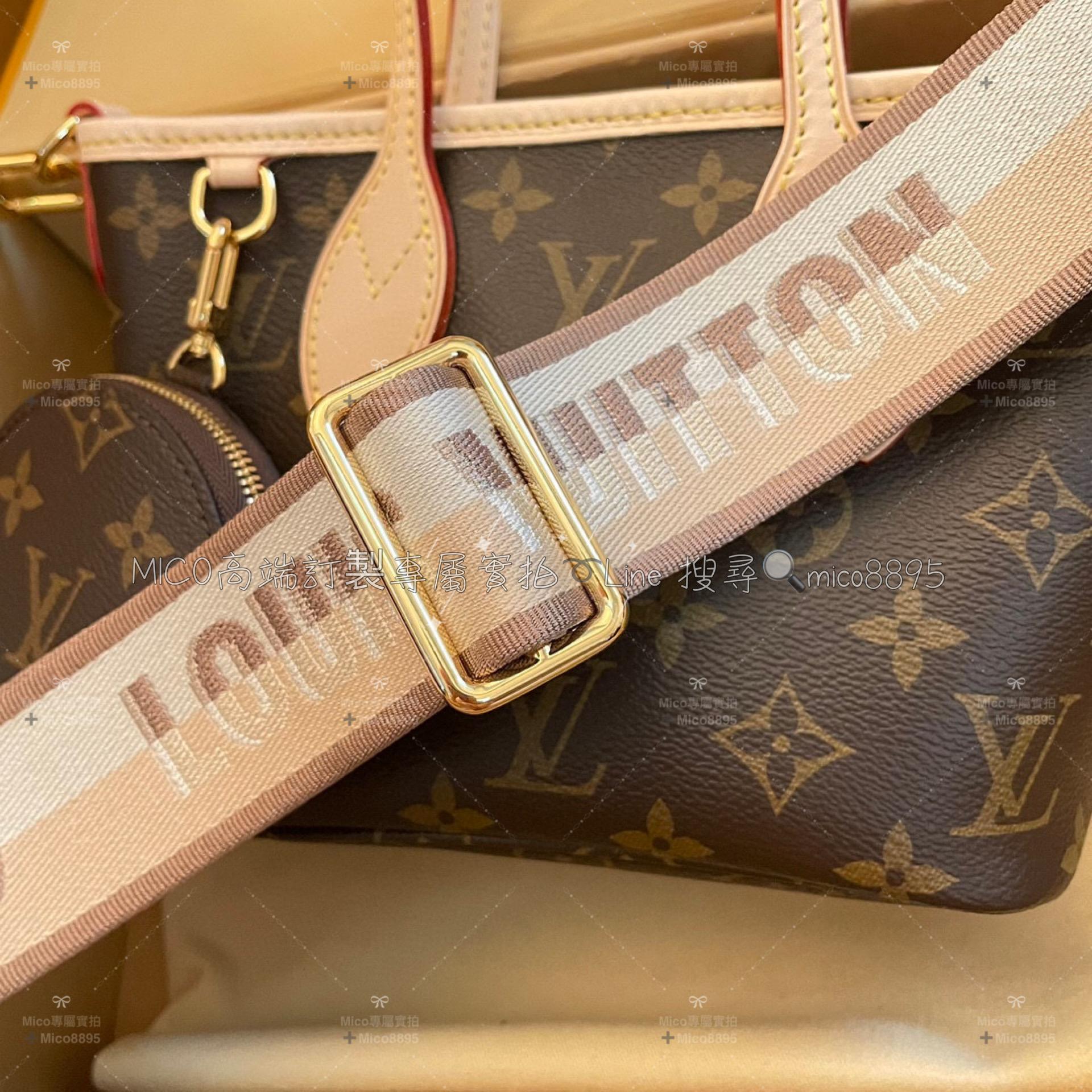 Louis Vuitton 老花NEVERFULL BB手袋/小菜籃 搭配寬肩帶 24CM