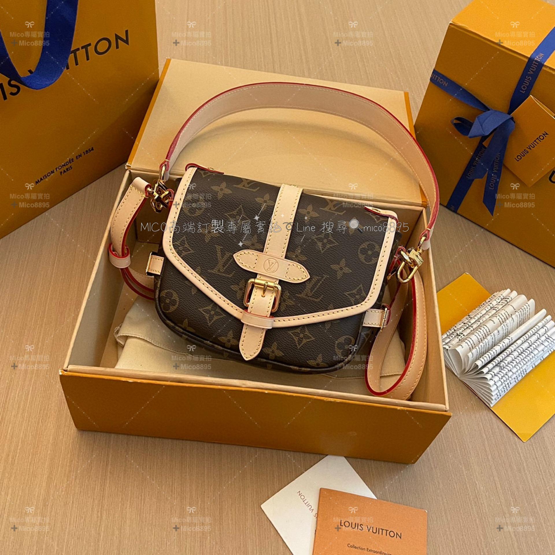 Louis Vuitton LV Saumur BB 老花 馬鞍包/雙子星/郵差包 20cm