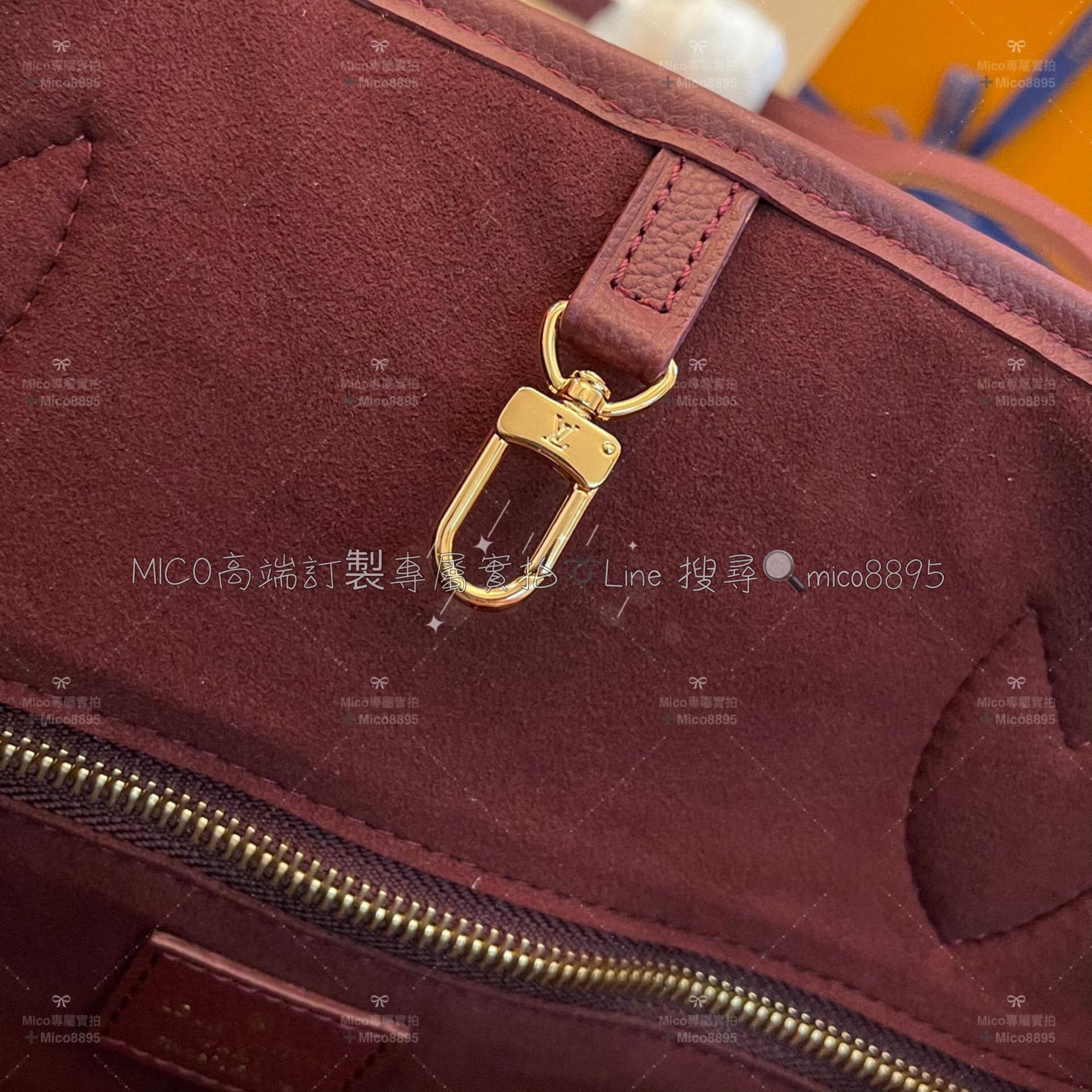 Louis Vuitton M46599紫紅 Neverfull 購物袋/托特包 牛皮材質/真皮