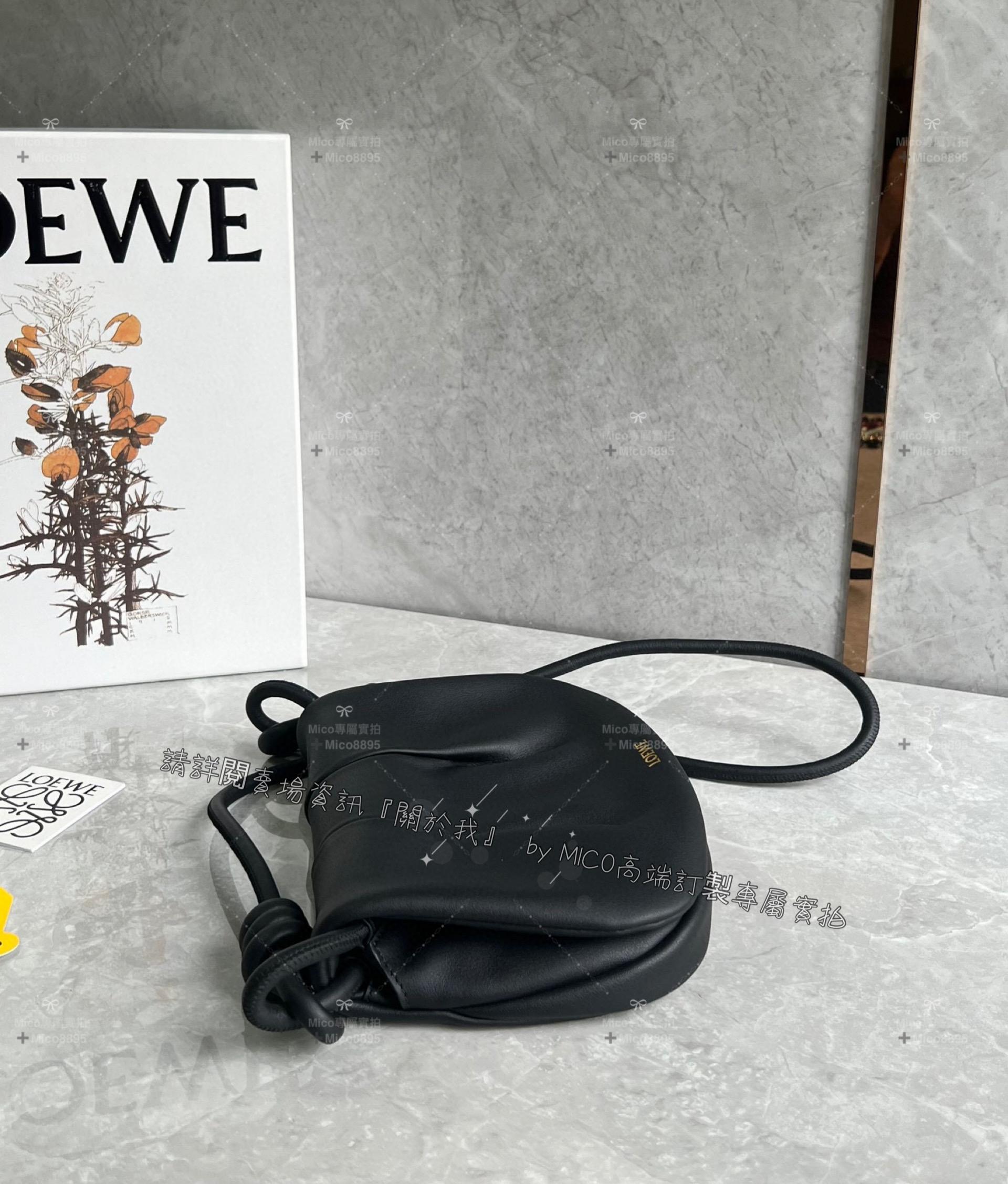 Loewe 羅威 Paseo系列 黑色 Paseo Satchel 手提/肩背/斜跨包 寬肩帶另購 25cm