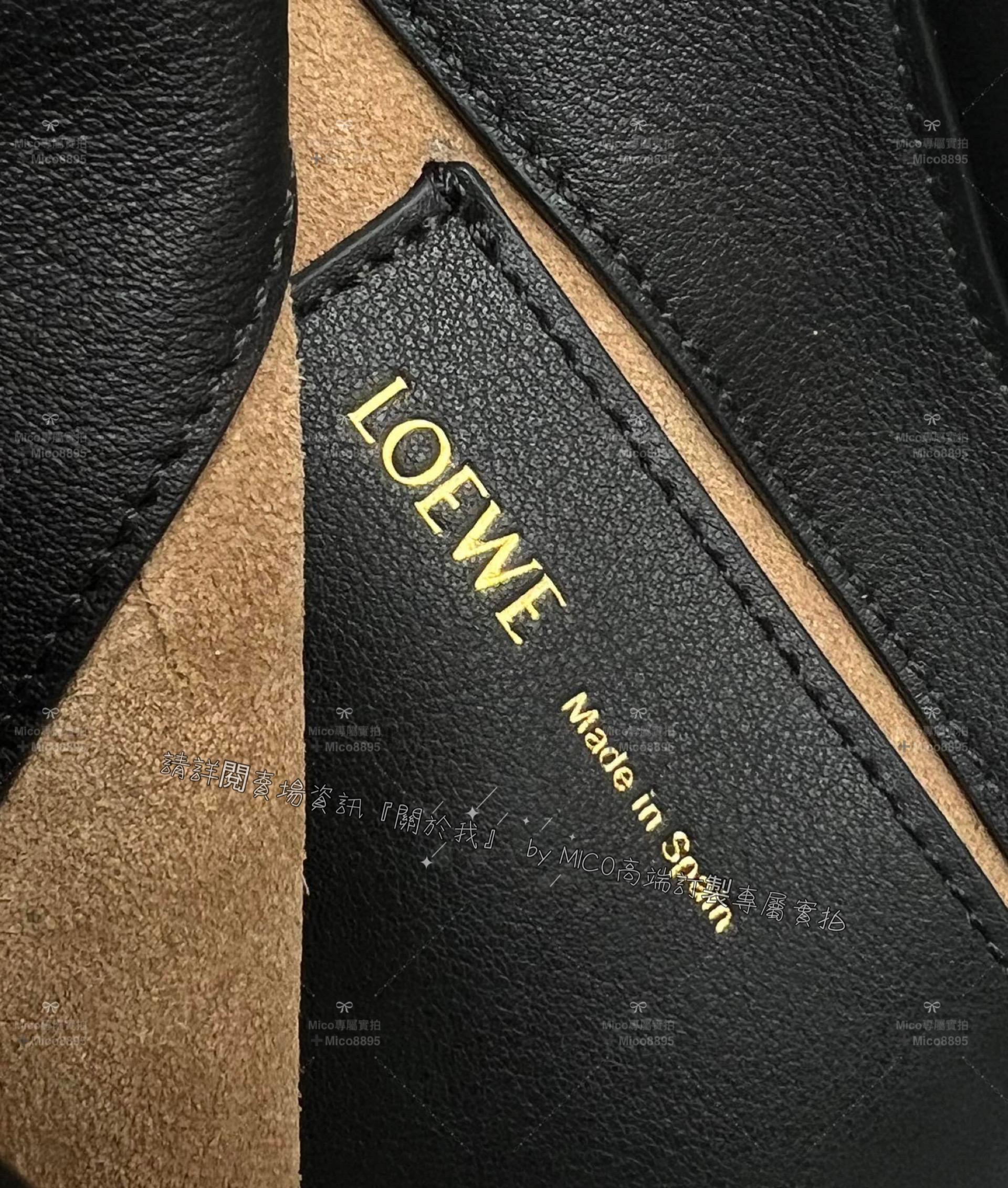 Loewe 羅威 Paseo系列 黑色 Paseo Satchel 手提/肩背/斜跨包 寬肩帶另購 25cm