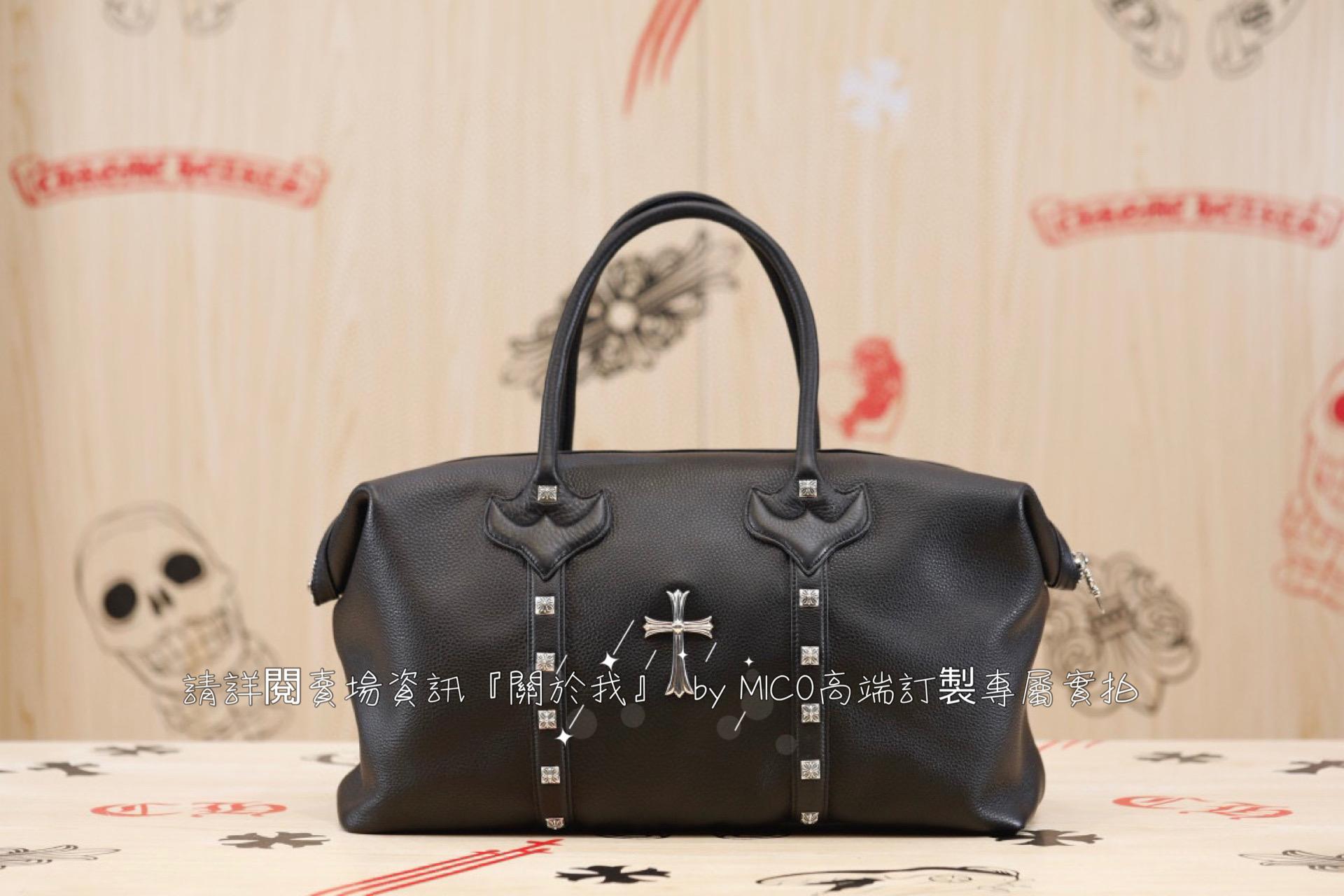 ChromeHearts 克羅心 十字架 四方釘 短途旅行包 square bag 全真皮/925純銀 尺寸 49×33×19cm