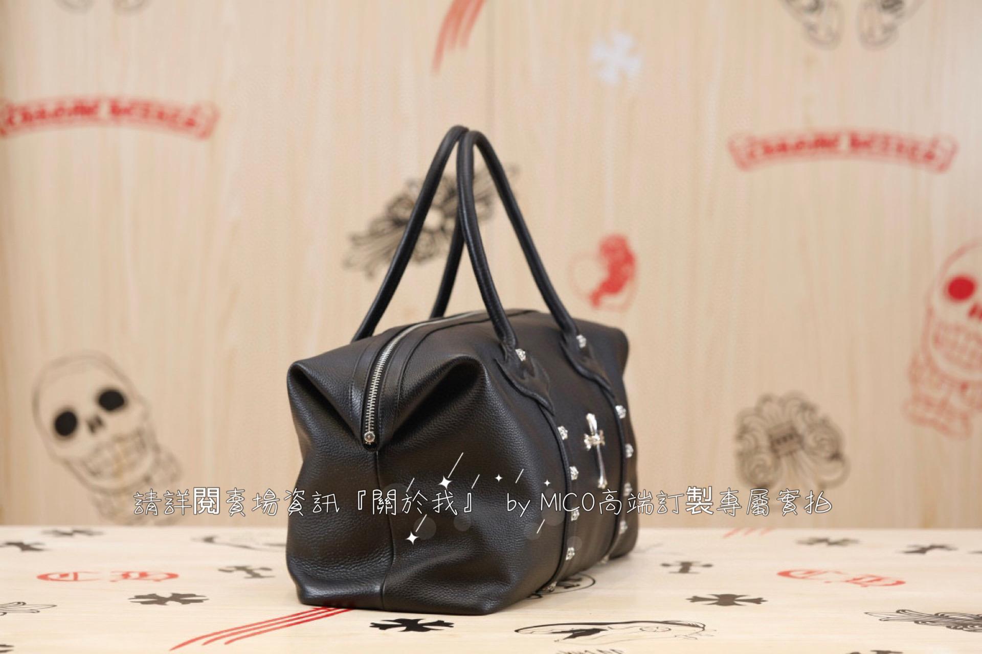 ChromeHearts 克羅心 十字架 四方釘 短途旅行包 square bag 全真皮/925純銀 尺寸 49×33×19cm