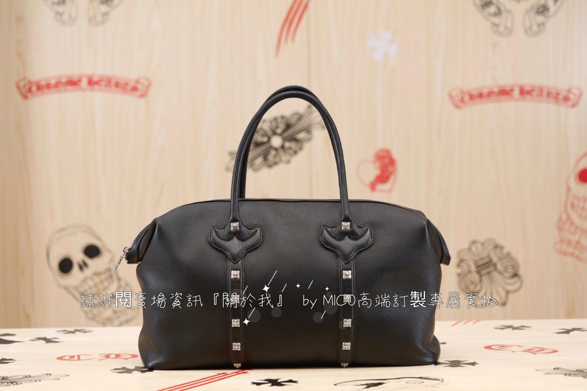 ChromeHearts 克羅心 十字架 四方釘 短途旅行包 square bag 全真皮/925純銀 尺寸 49×33×19cm