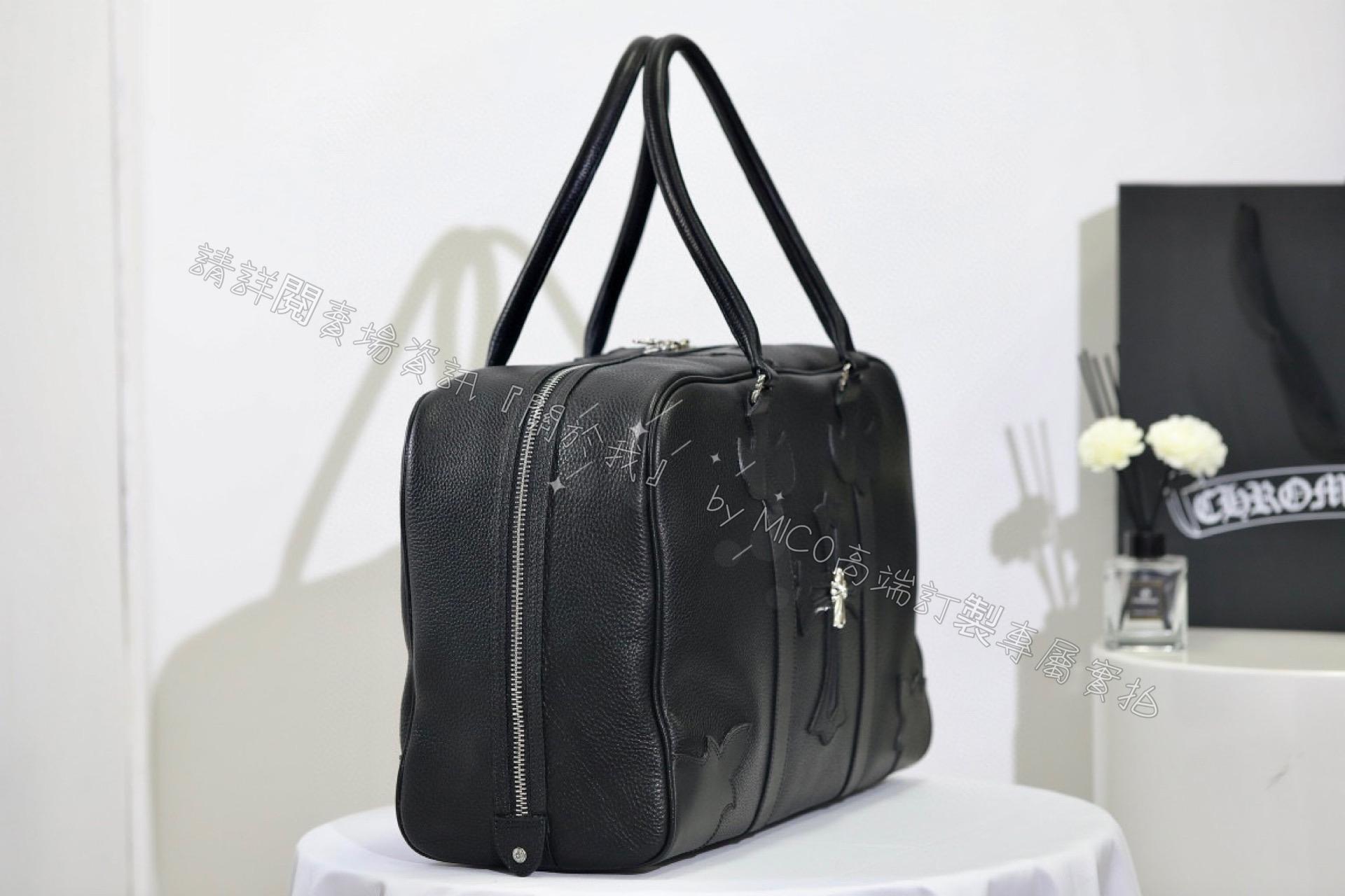 ChromeHearts 克羅心 十字架 四方釘 短途旅行包 square bag 全真皮/925純銀 尺寸45*19*30cm 