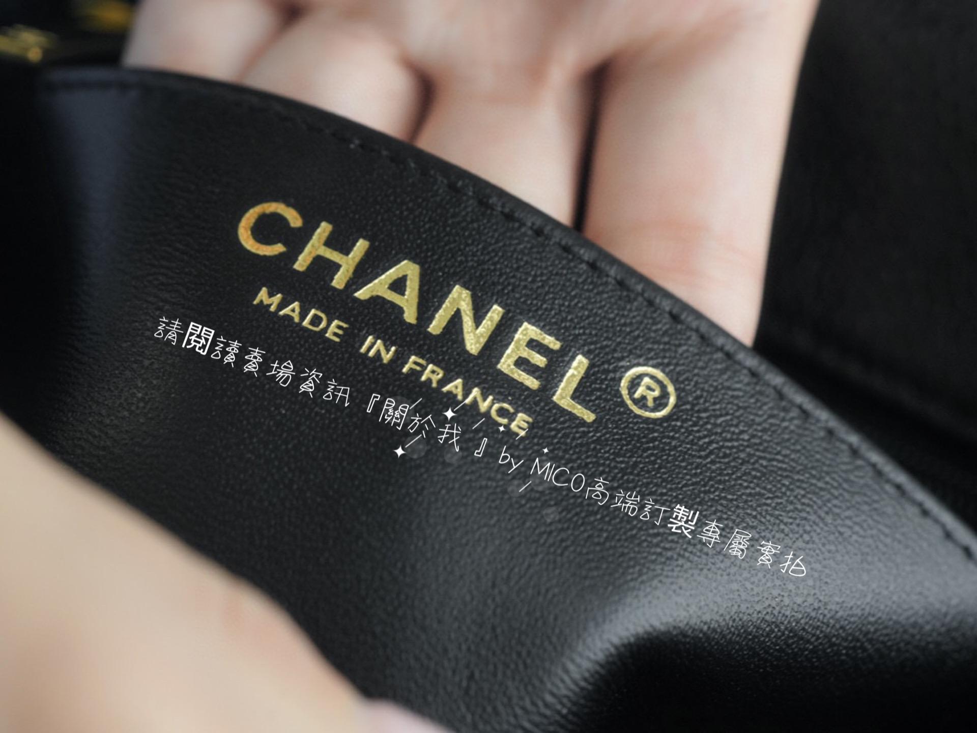 CHANEL 經典款 Classic Flap 荔枝牛皮方胖子/黑金🖤