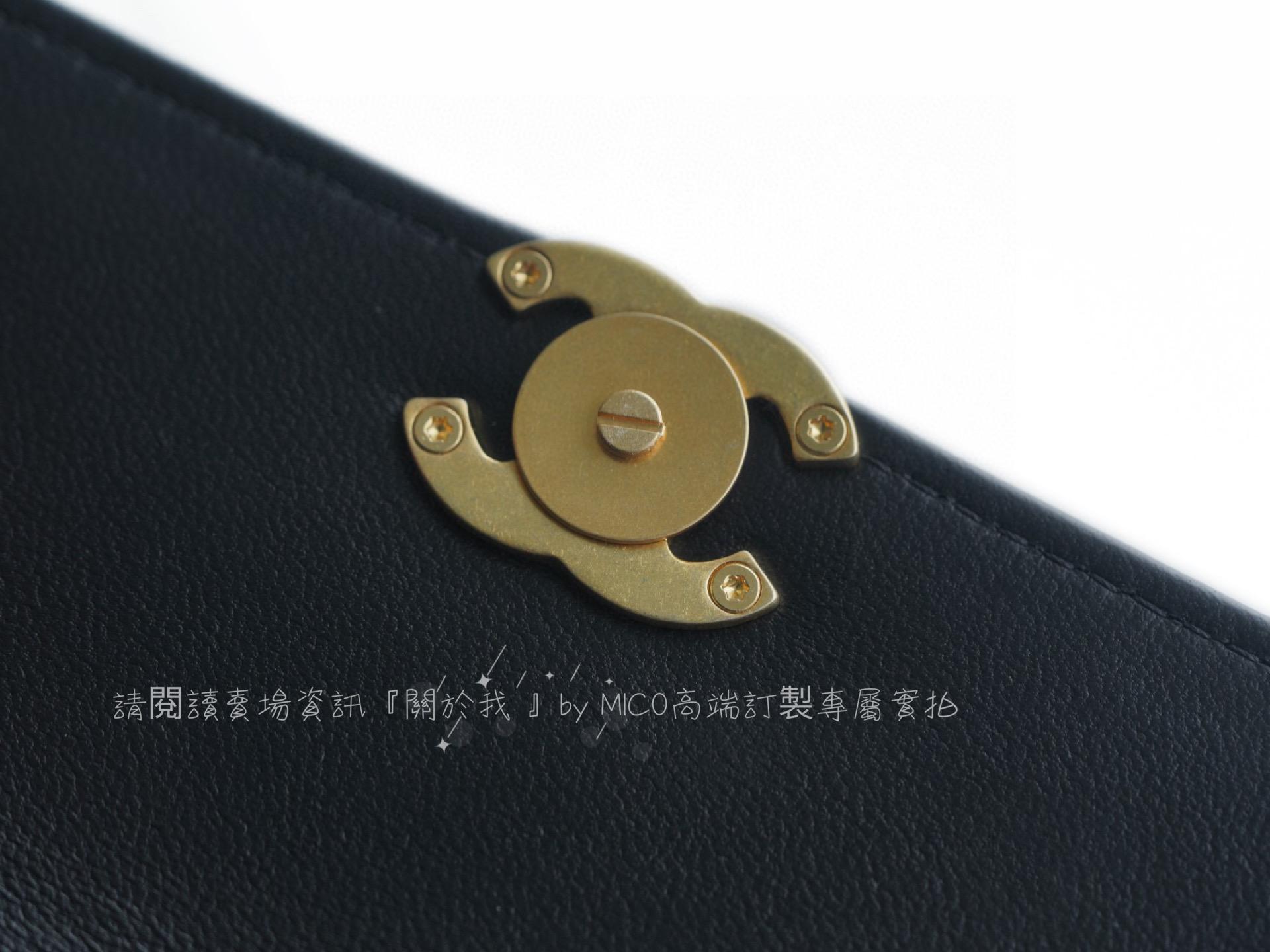 CHANEL 22B 琺瑯手柄包 Kelly包 中號 黑金/羊皮 尺寸：11.5×14.5×5.5cm