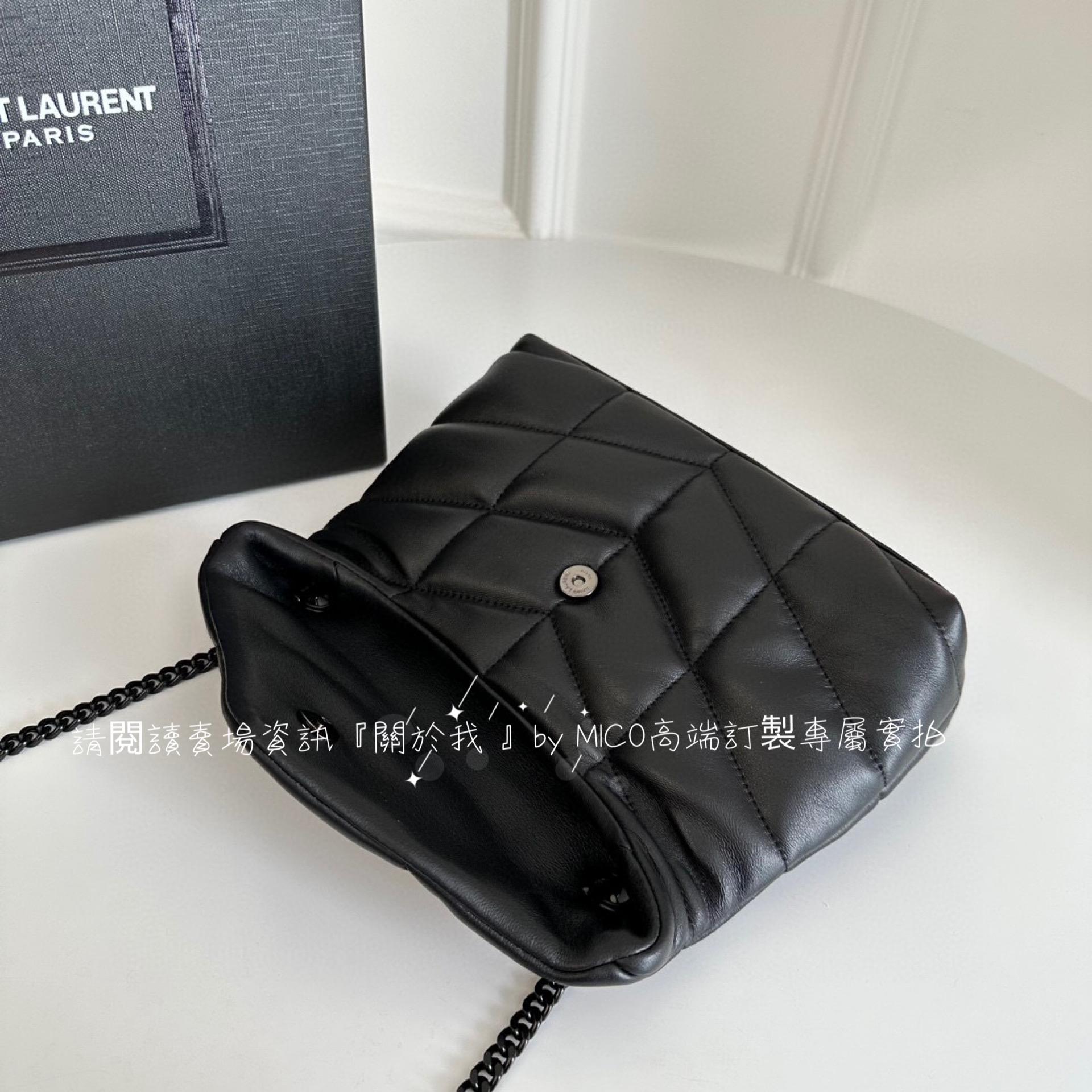 YSL mini LOULOU Puffer  ALL Black 黑鏈 雲朵包/絎縫小羊皮包 帕妃包