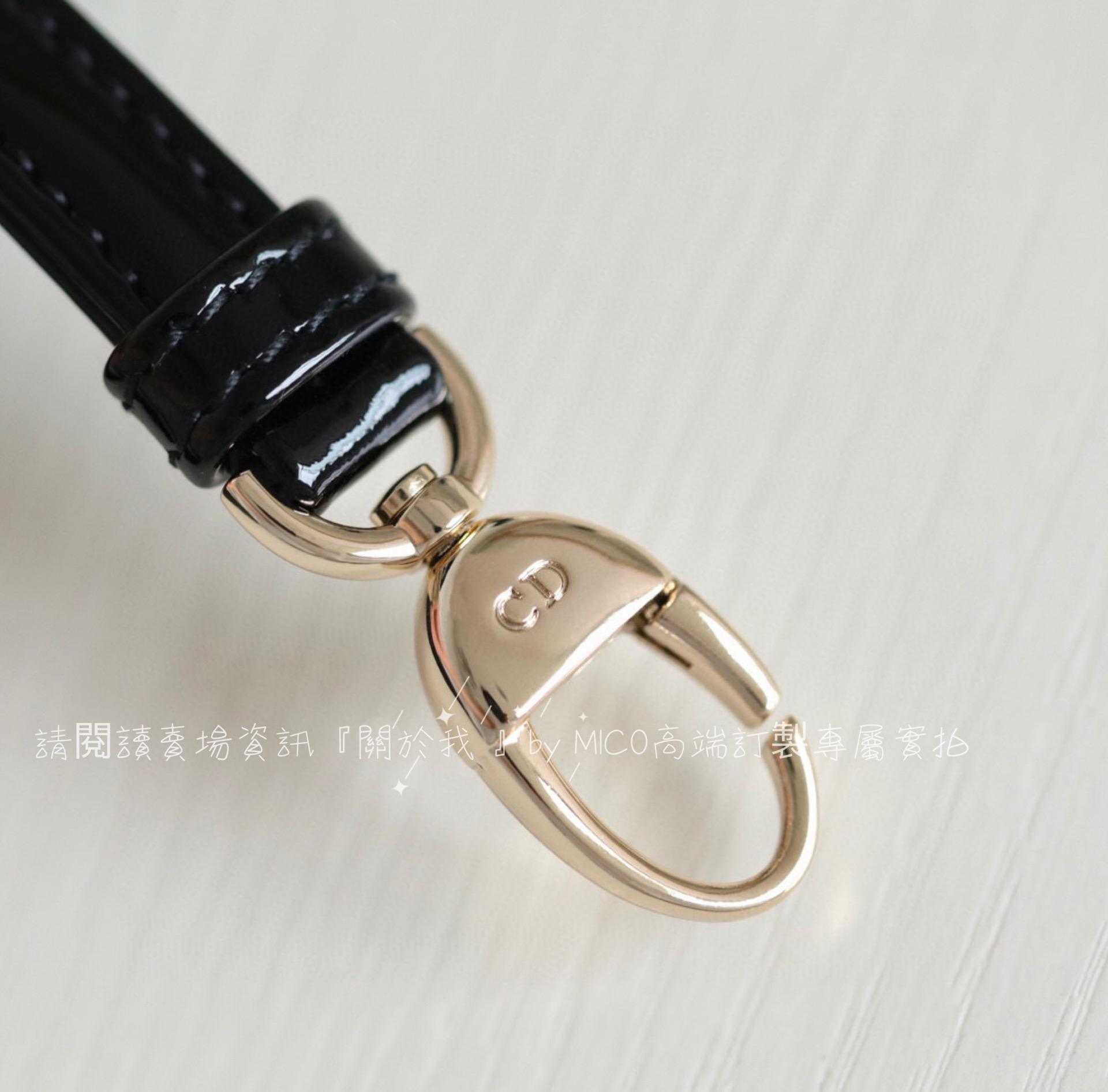 DIOR LADY 迷你小廢包 經典漆皮黑色/金釦 12*10cm