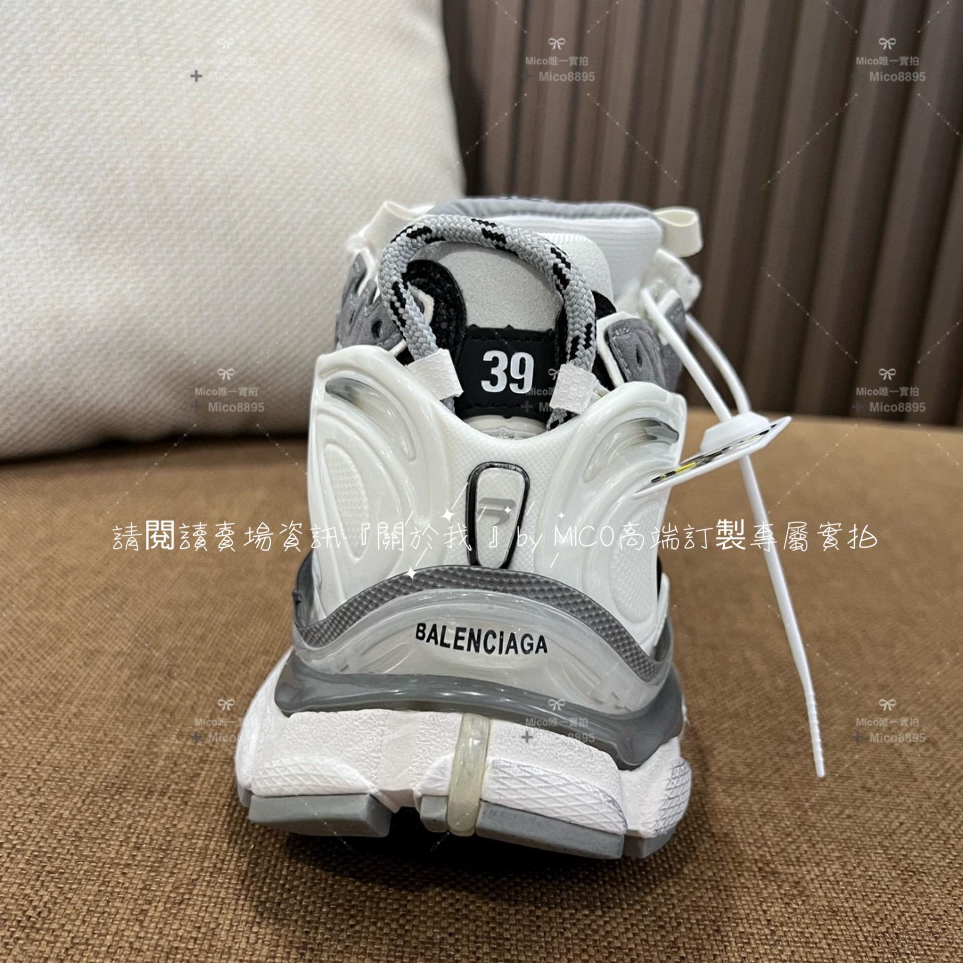 Balenciaga 23新款 Runner系列 灰白色 老爹鞋 情侶款 情侶鞋 35-46 （男碼備註）